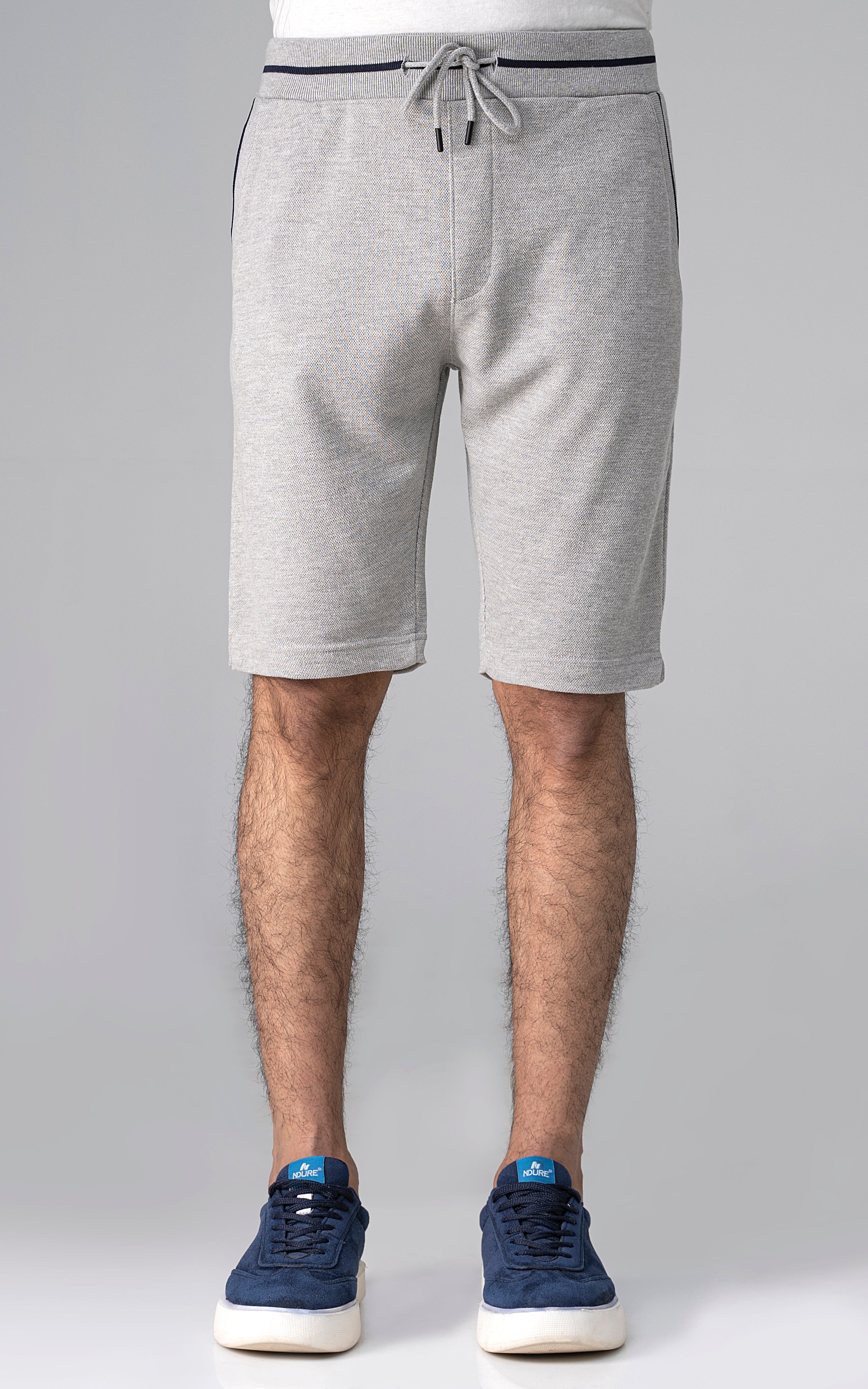 PIQUE INTERLOCK TIPPING SHORTS GREY
