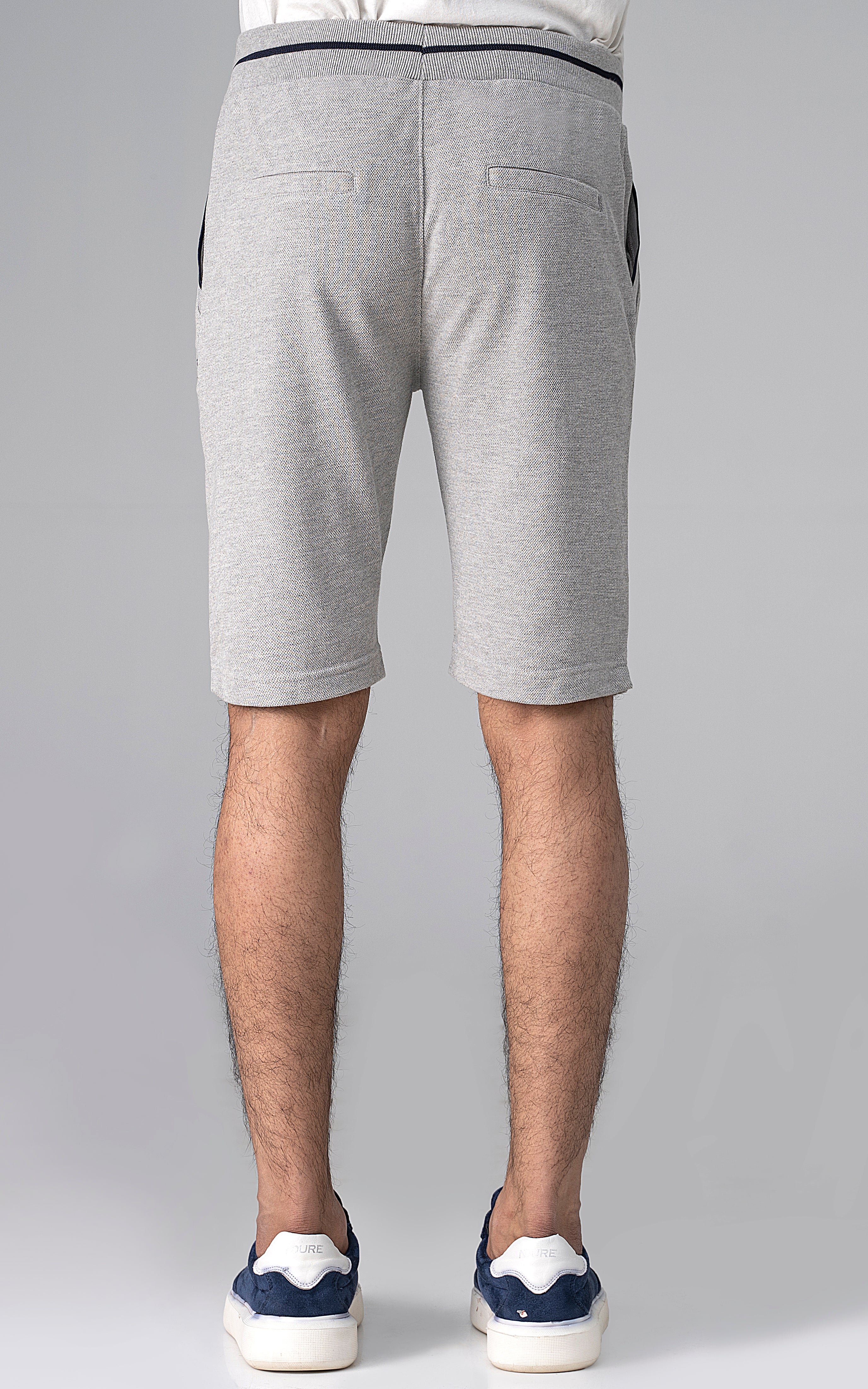 PIQUE INTERLOCK TIPPING SHORTS GREY
