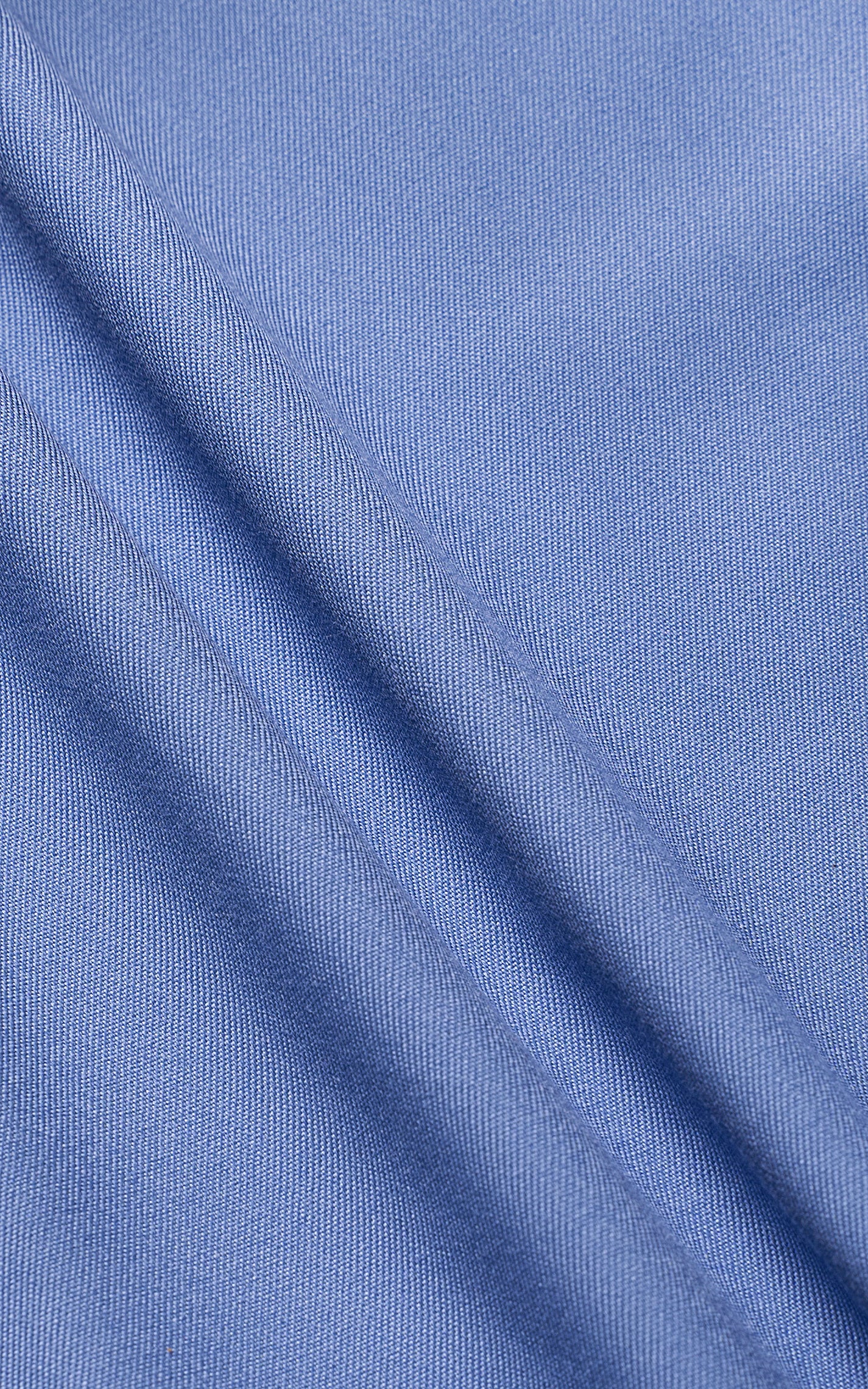 Blue shirt fabric with fine woven texture