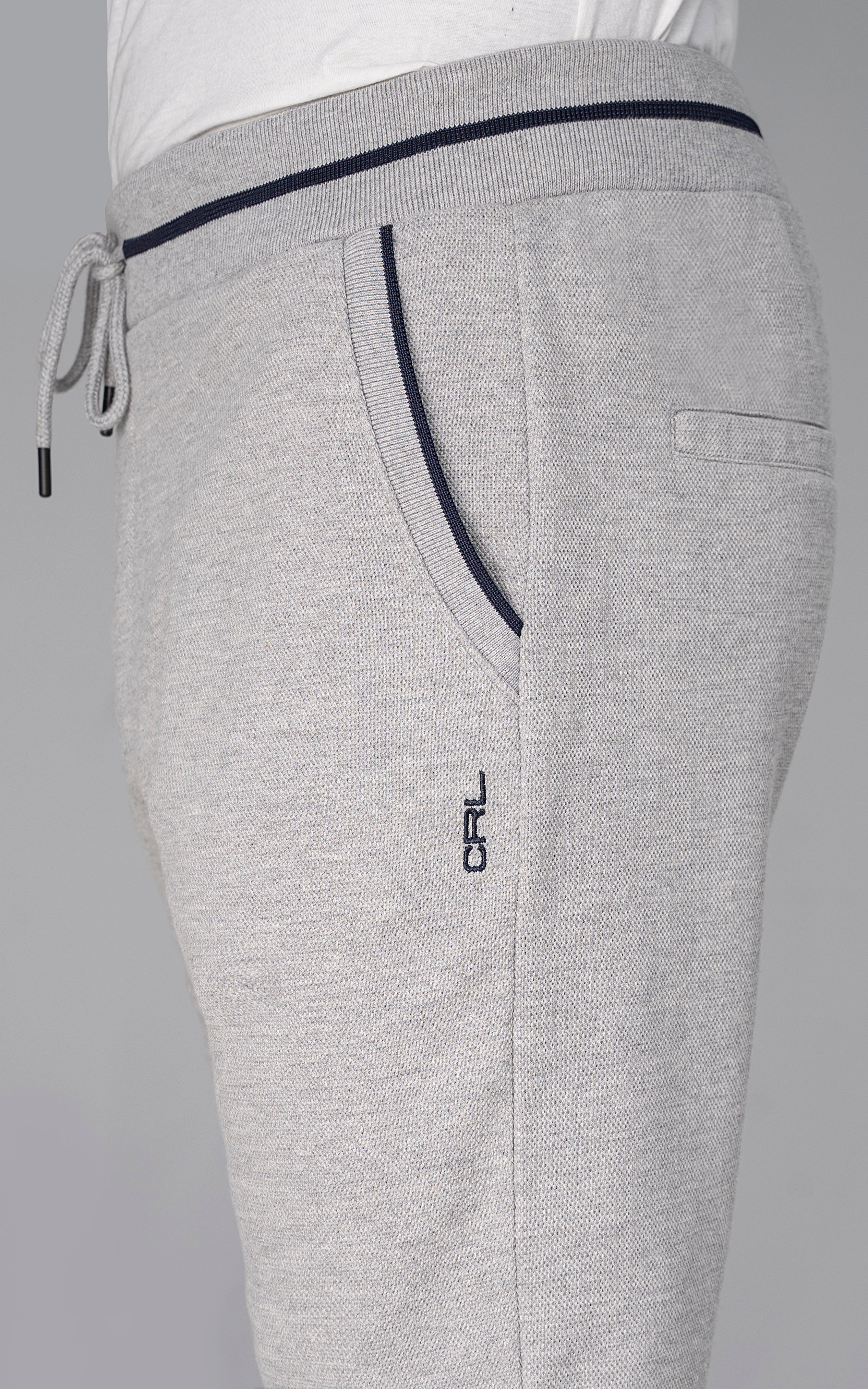 PIQUE INTERLOCK TIPPING SHORTS GREY