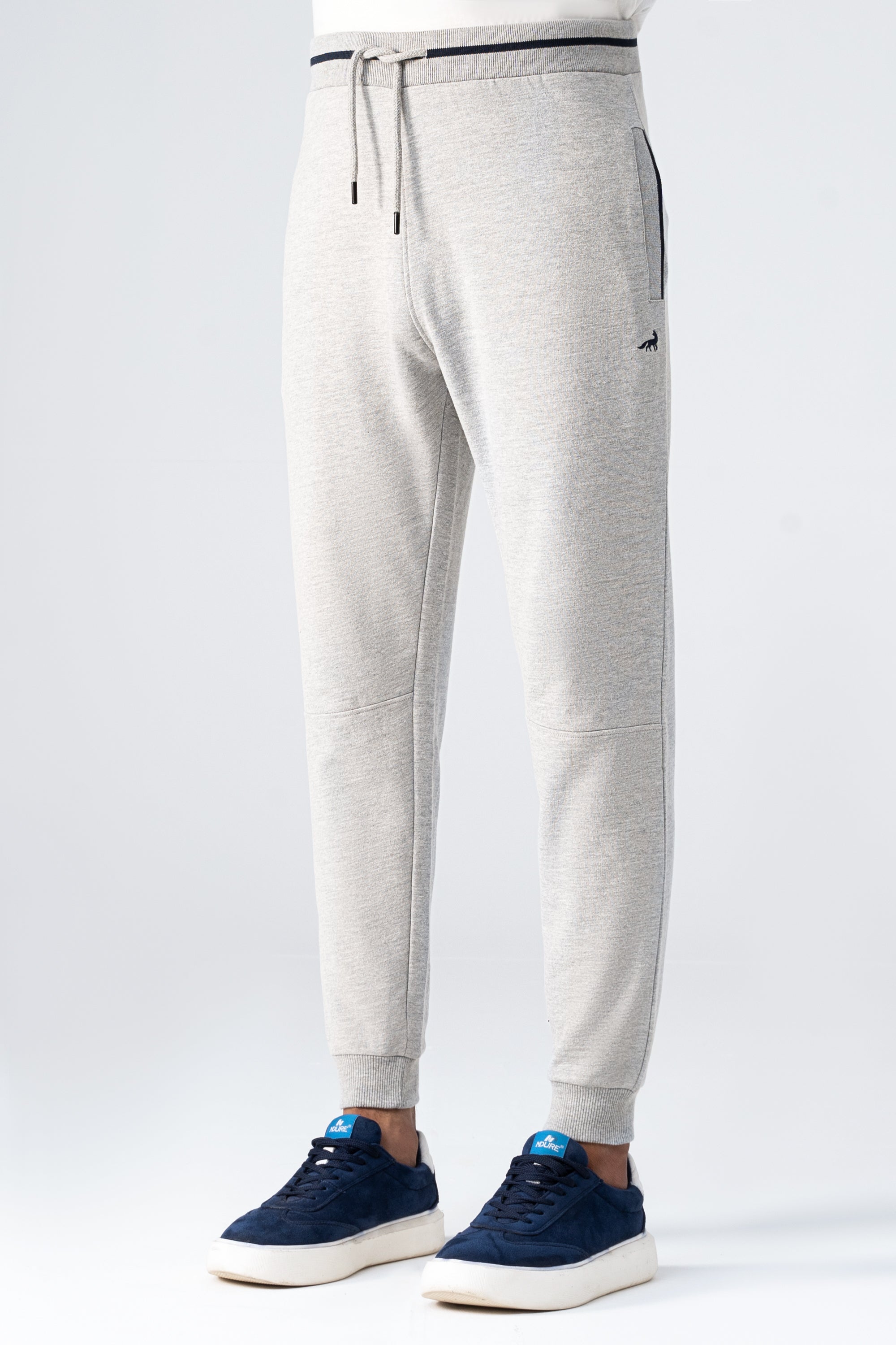 SIGNATURE TIPPING JOGGER TROUSER GREY MELANGE