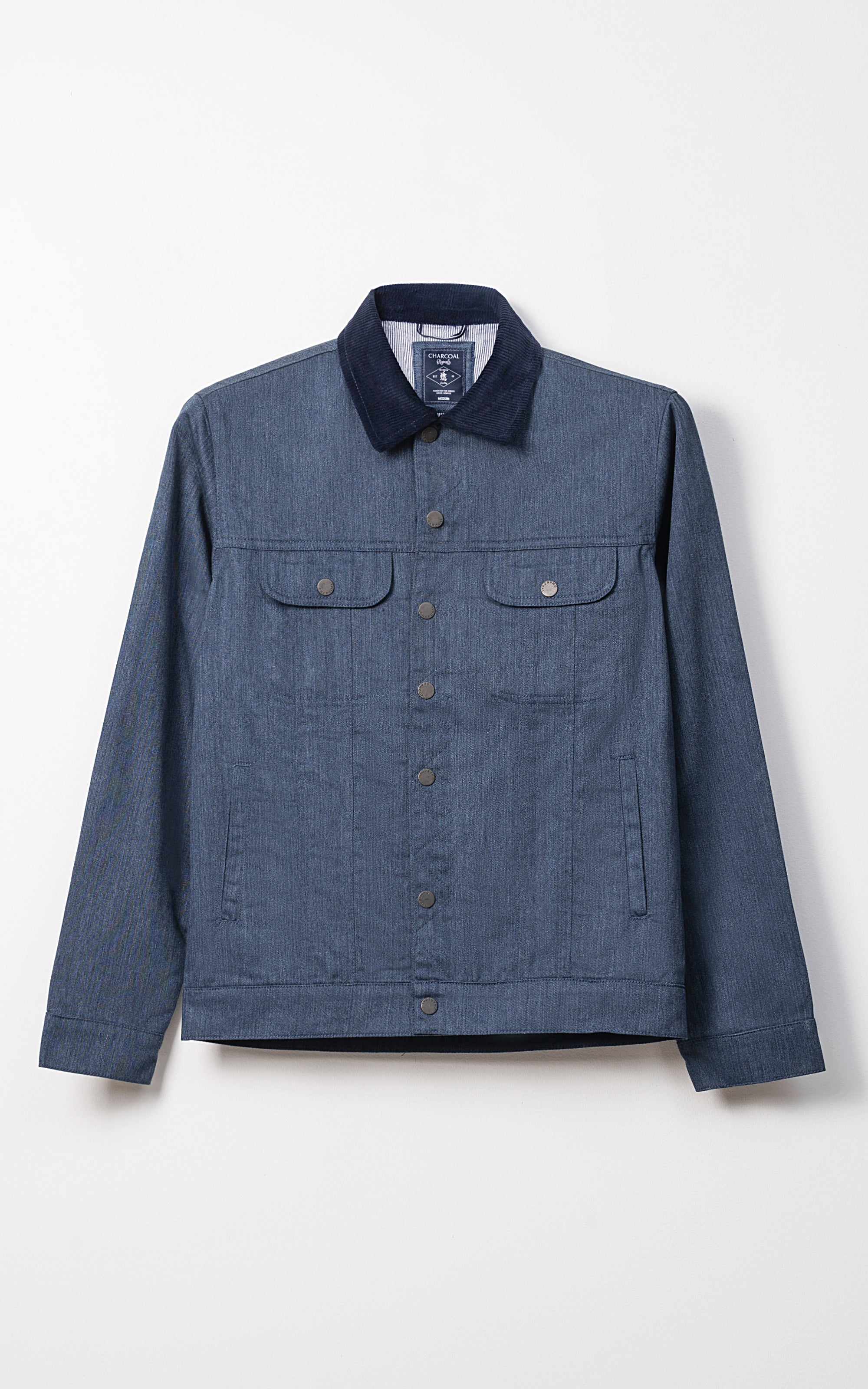 Collared Corduroy Belted Jacket main image 1