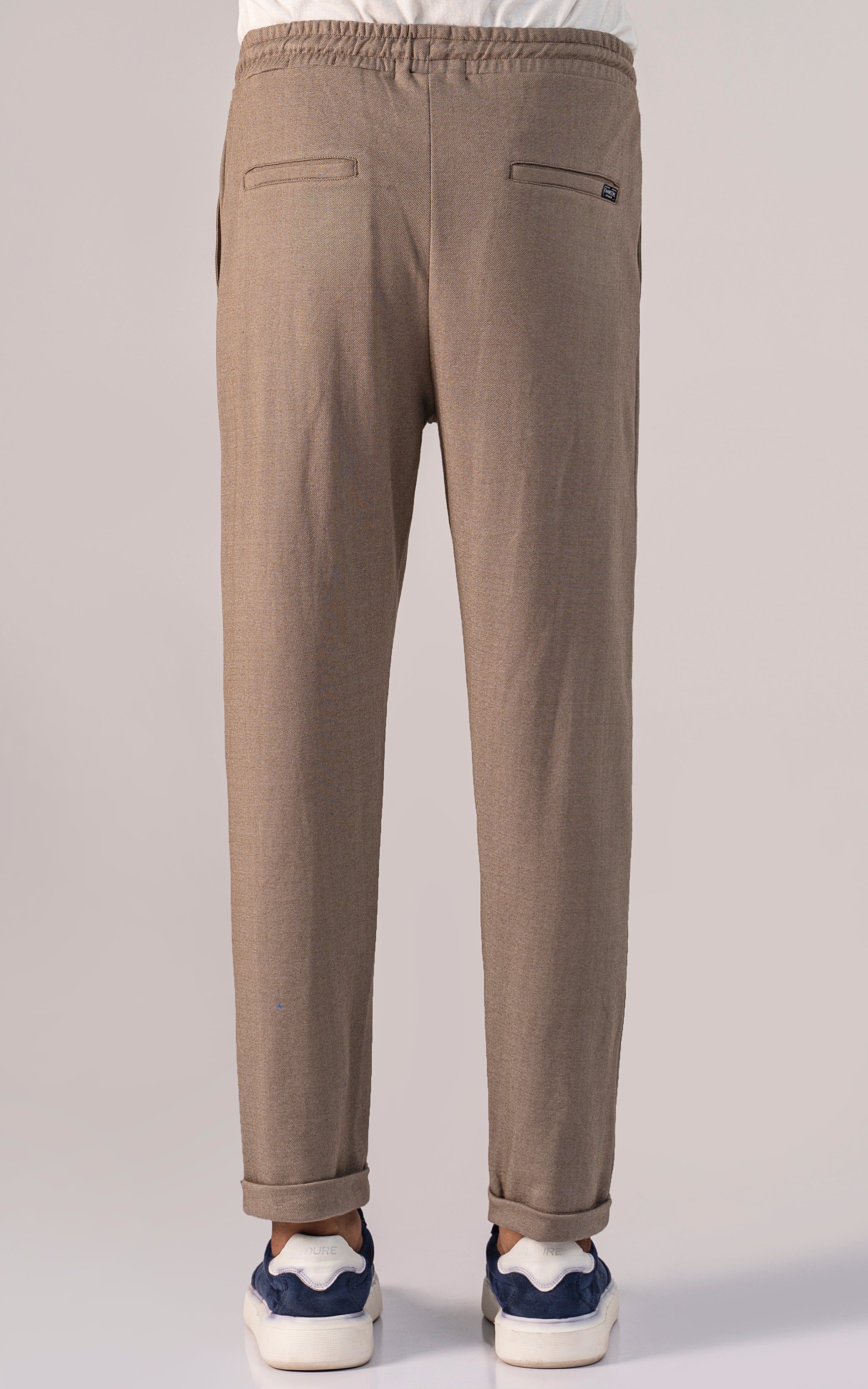PIQUE INTERLOCK TROUSER KHAKI MELANGE