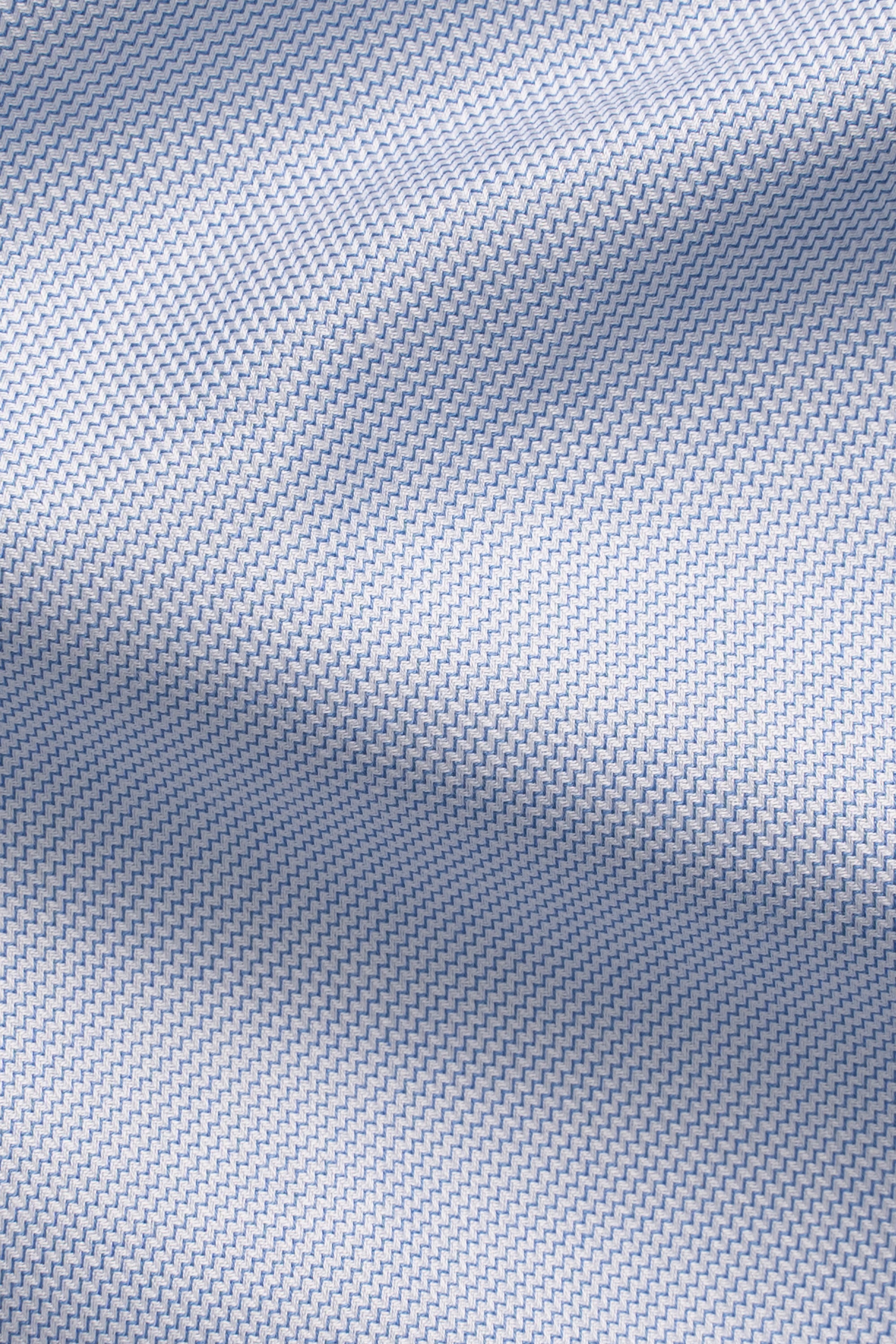Sky blue shirt fabric with fine woven texture