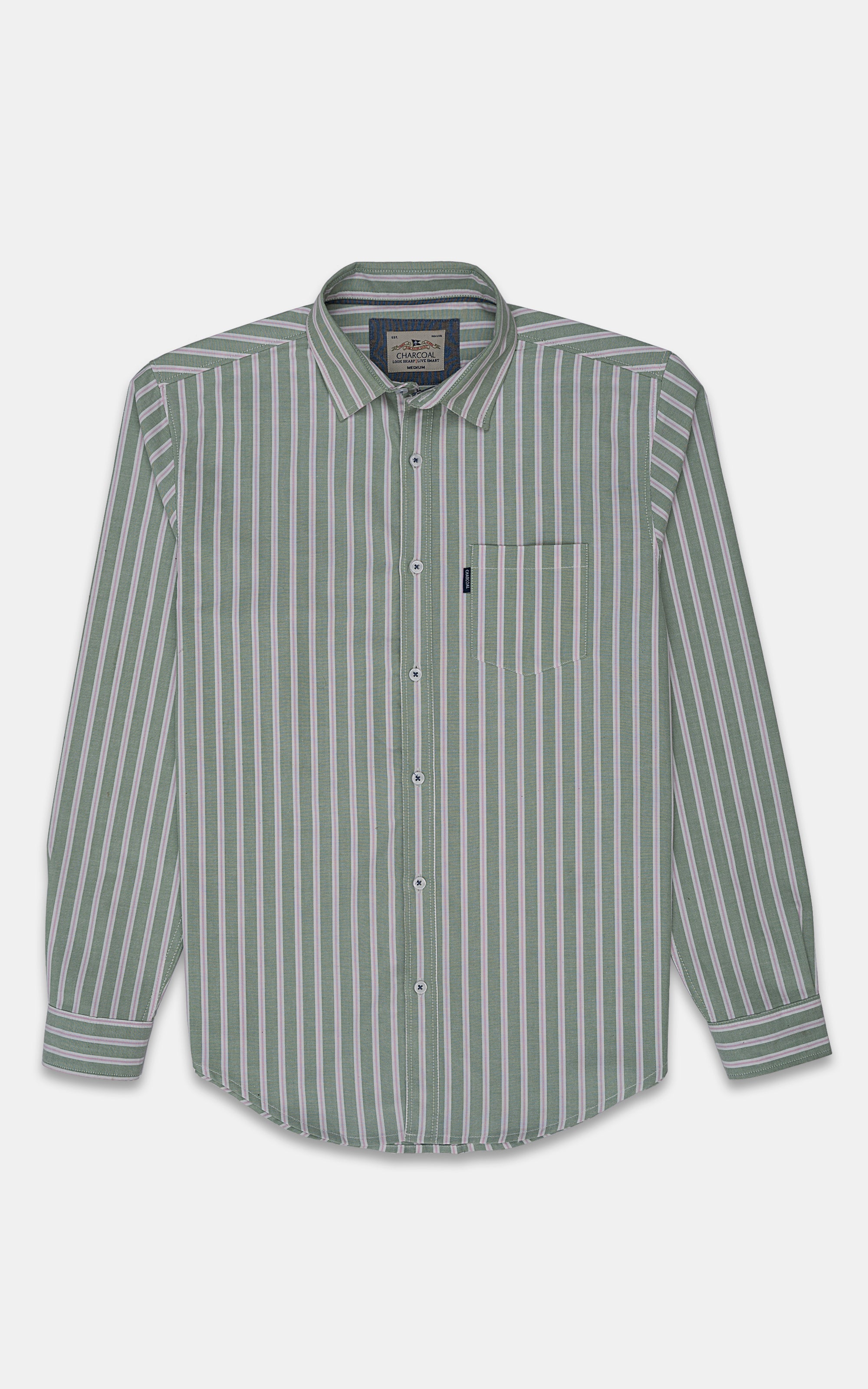 Men's Green Comfort Floral Printed Casual Shirt