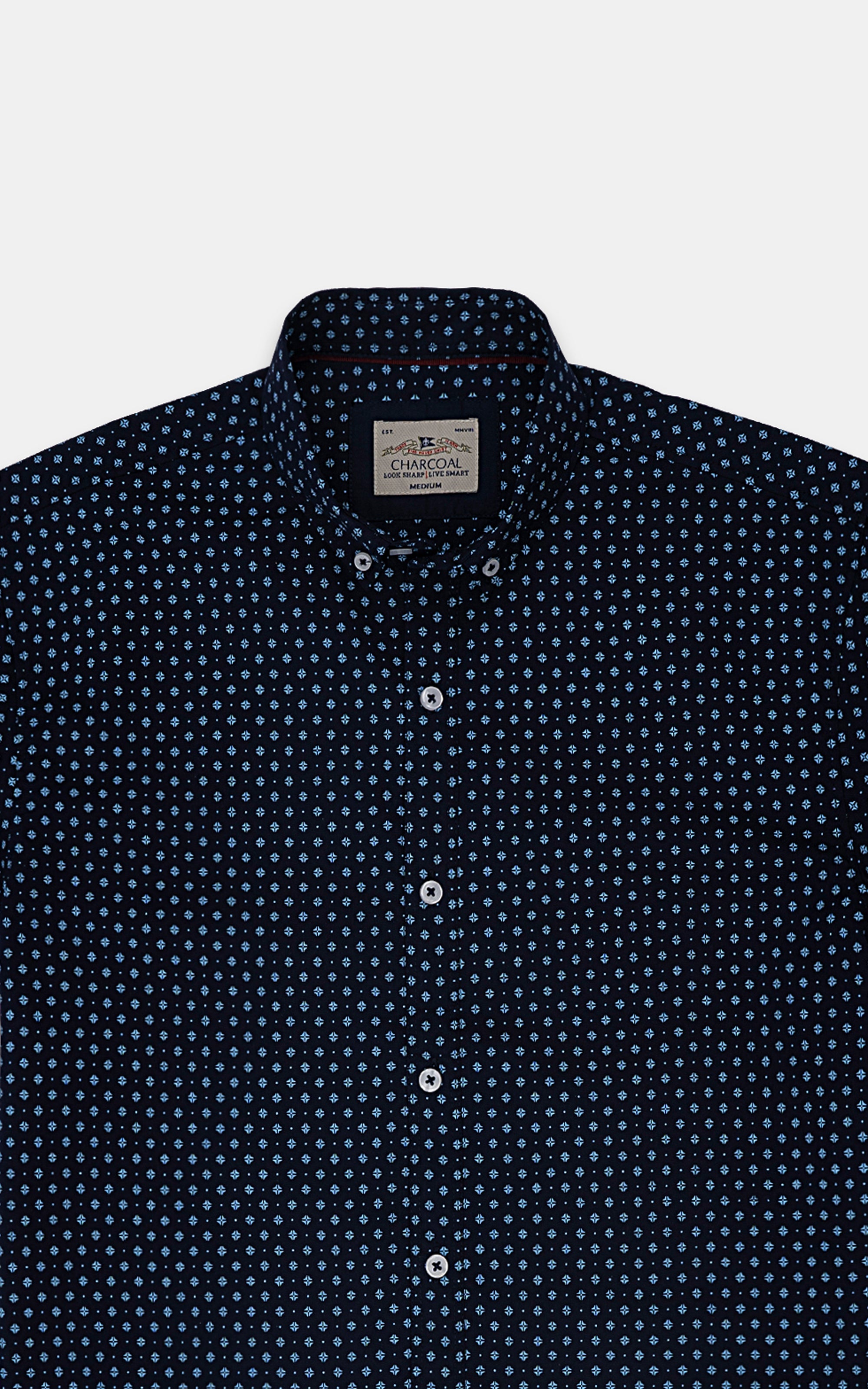 CASUAL SHIRT NAVY PRINTED