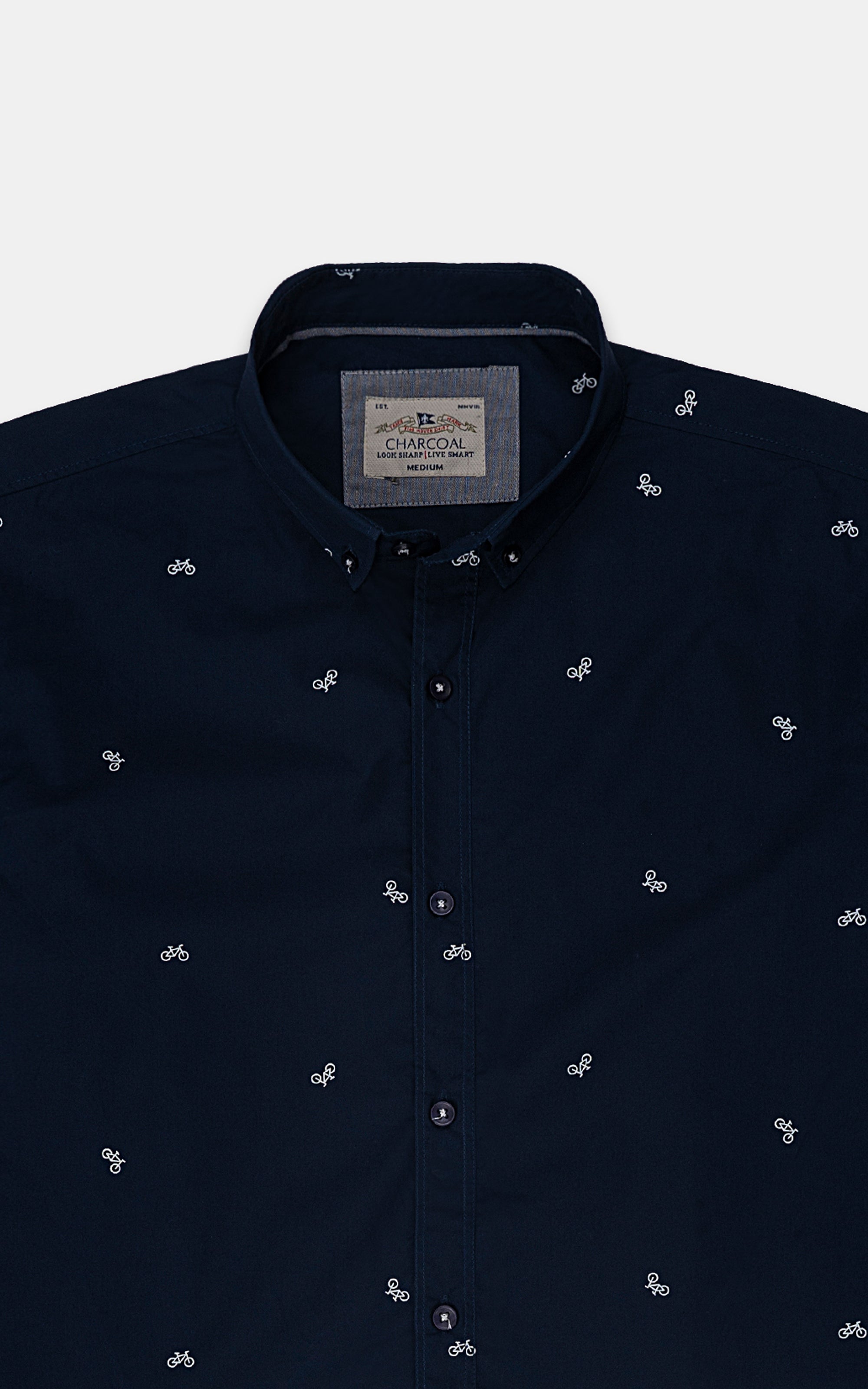CASUAL SHIRT NAVY PRINTED