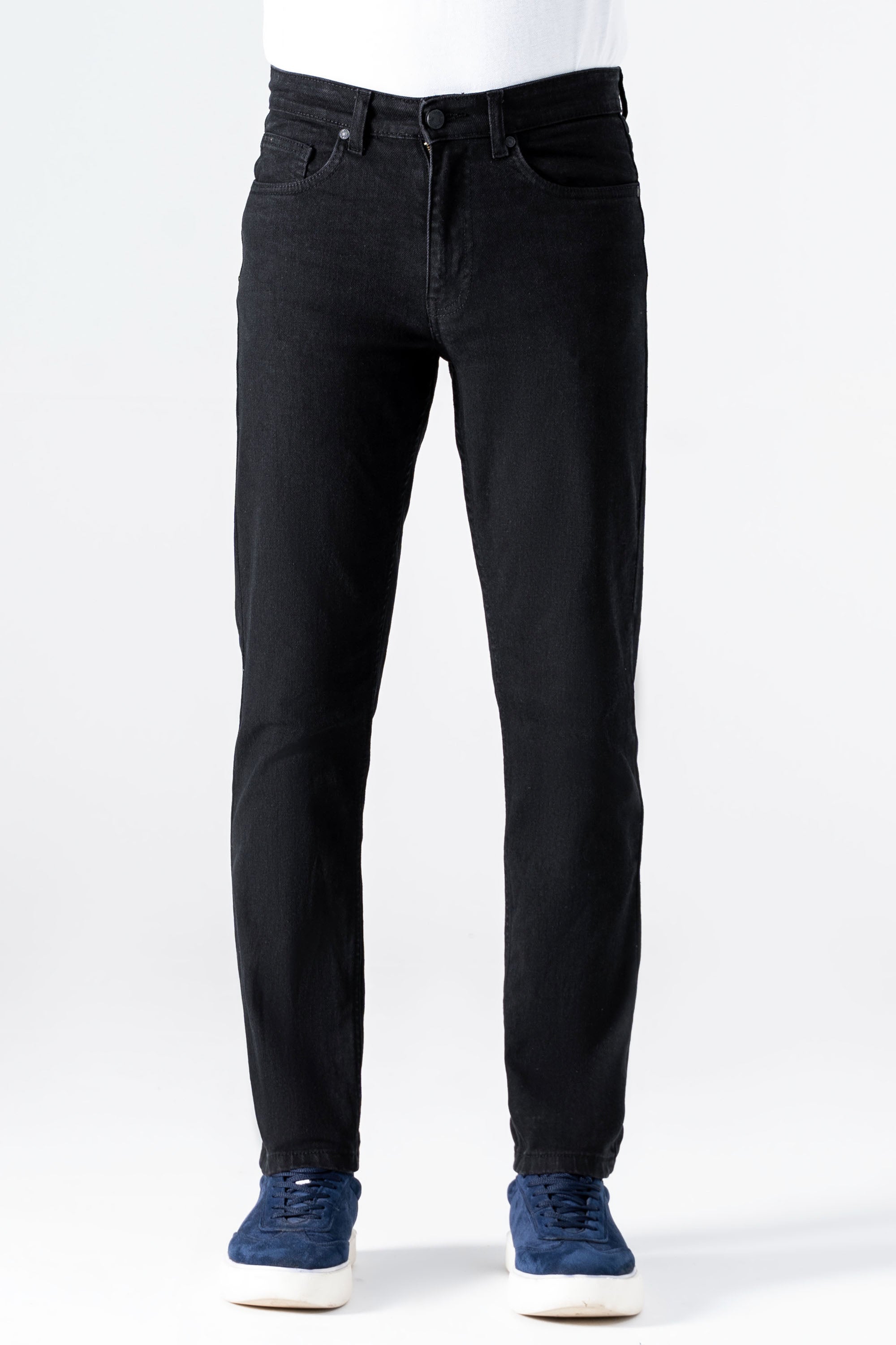 STRAIGHT LEG DENIM JEANS BLACK