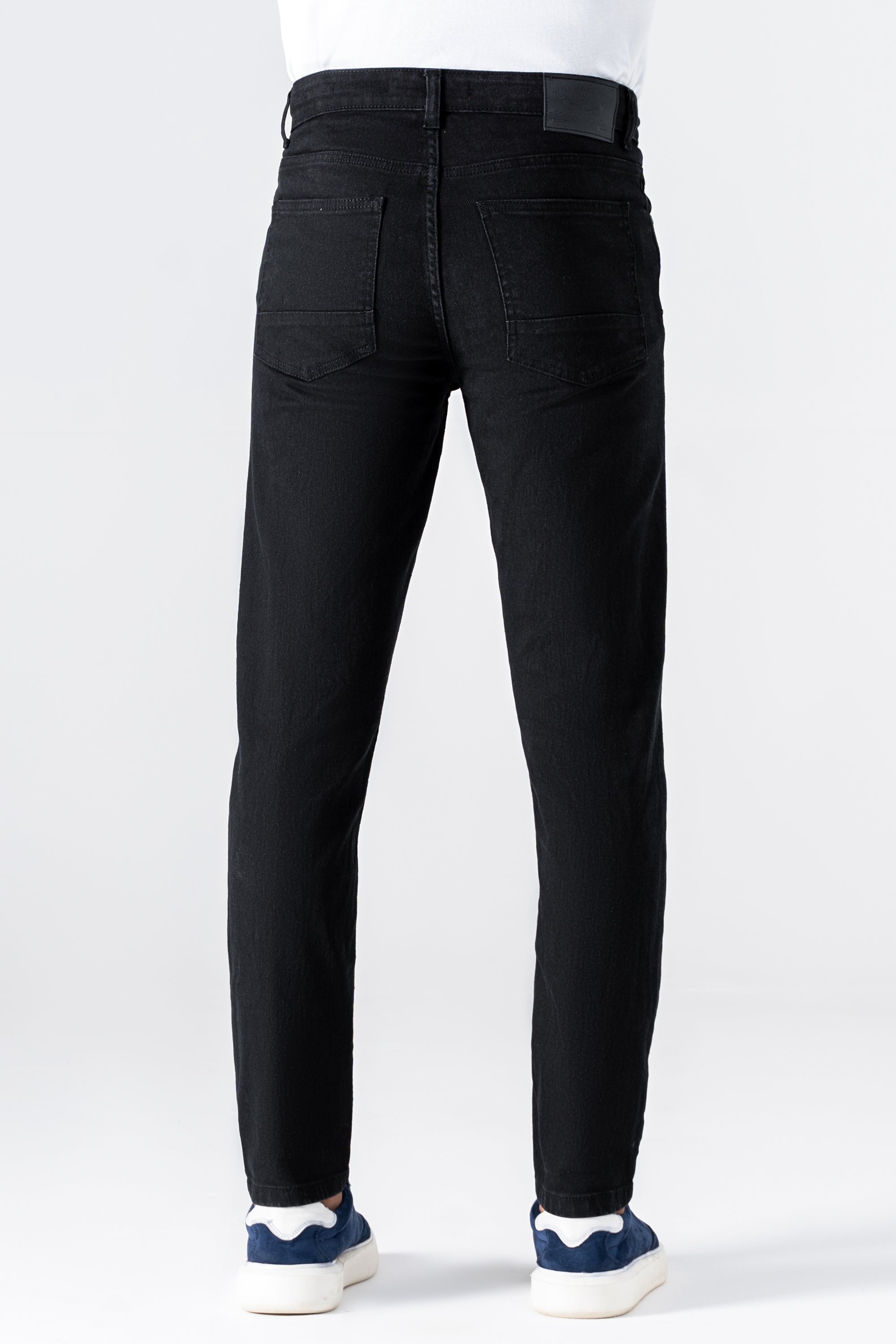 STRAIGHT LEG DENIM JEANS BLACK