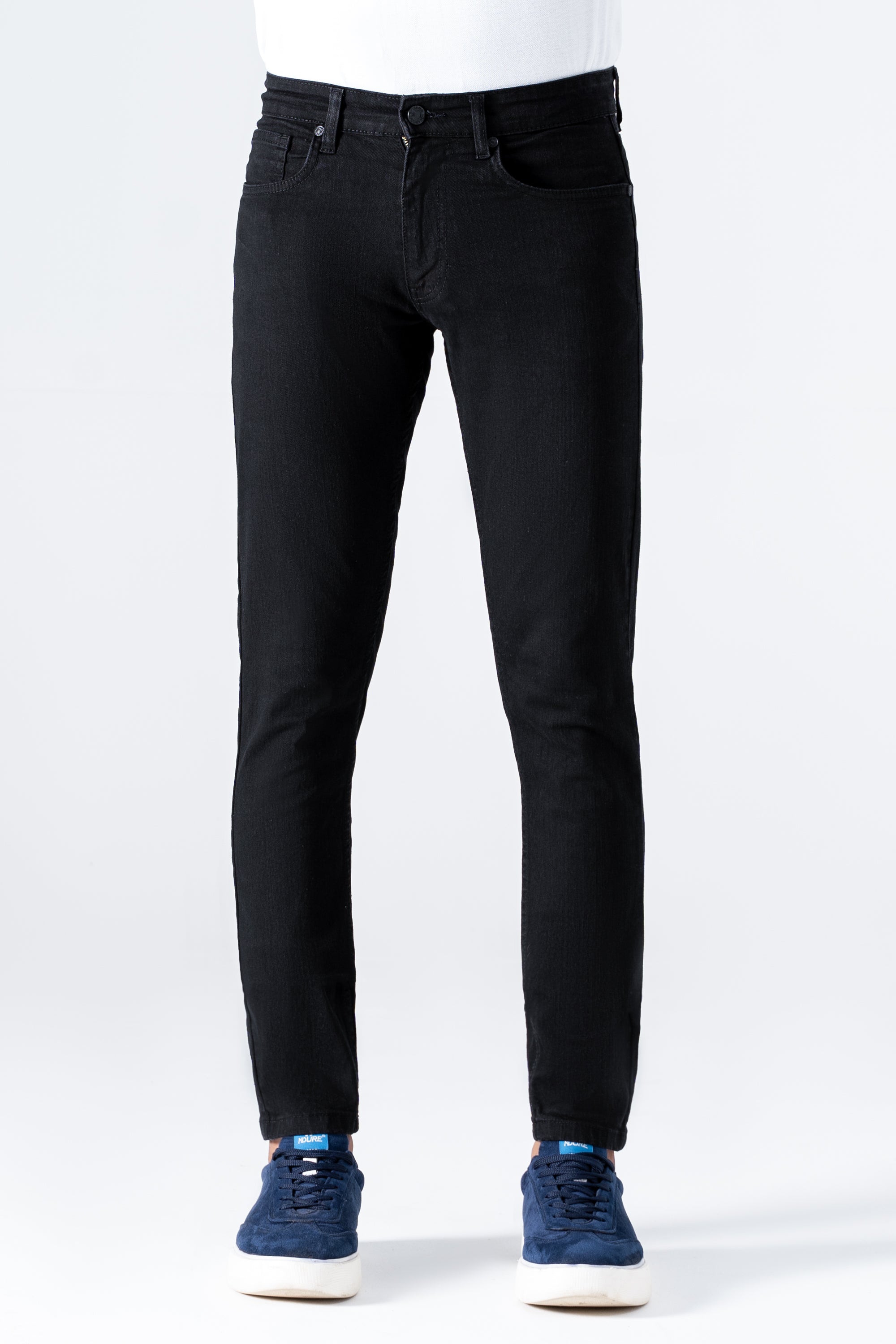 SLIM LEG DENIM JEANS BLACK