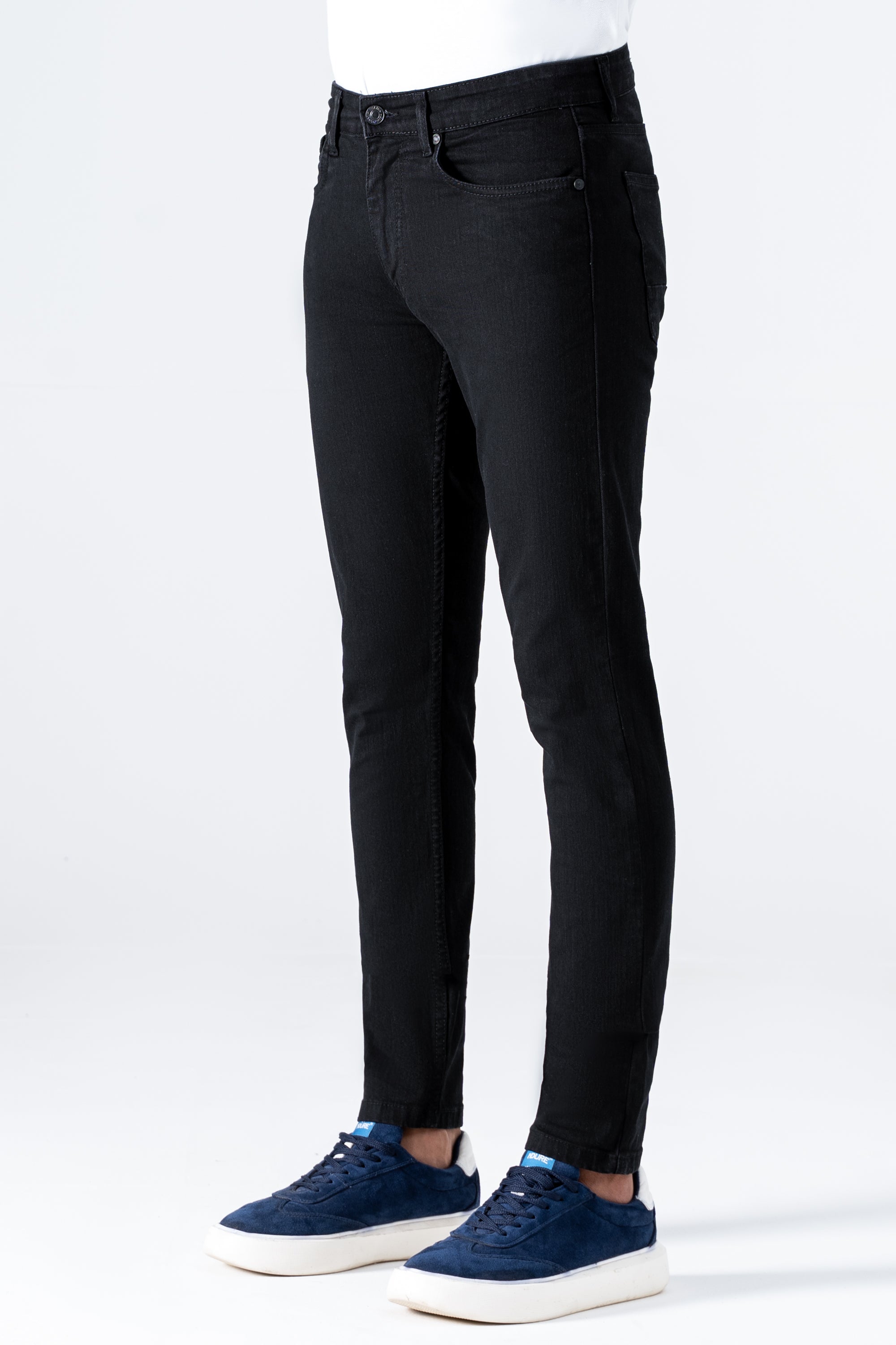 SLIM LEG DENIM JEANS BLACK