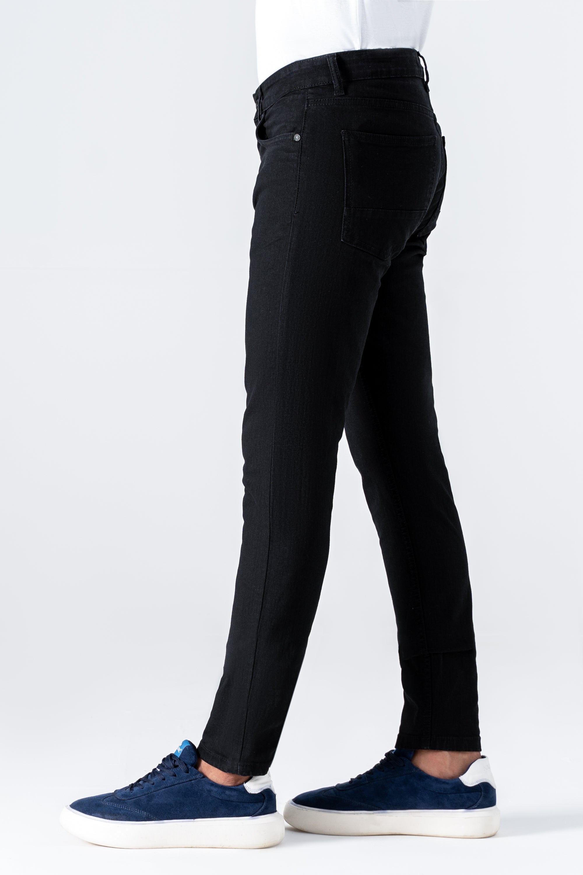 SLIM LEG DENIM JEANS BLACK