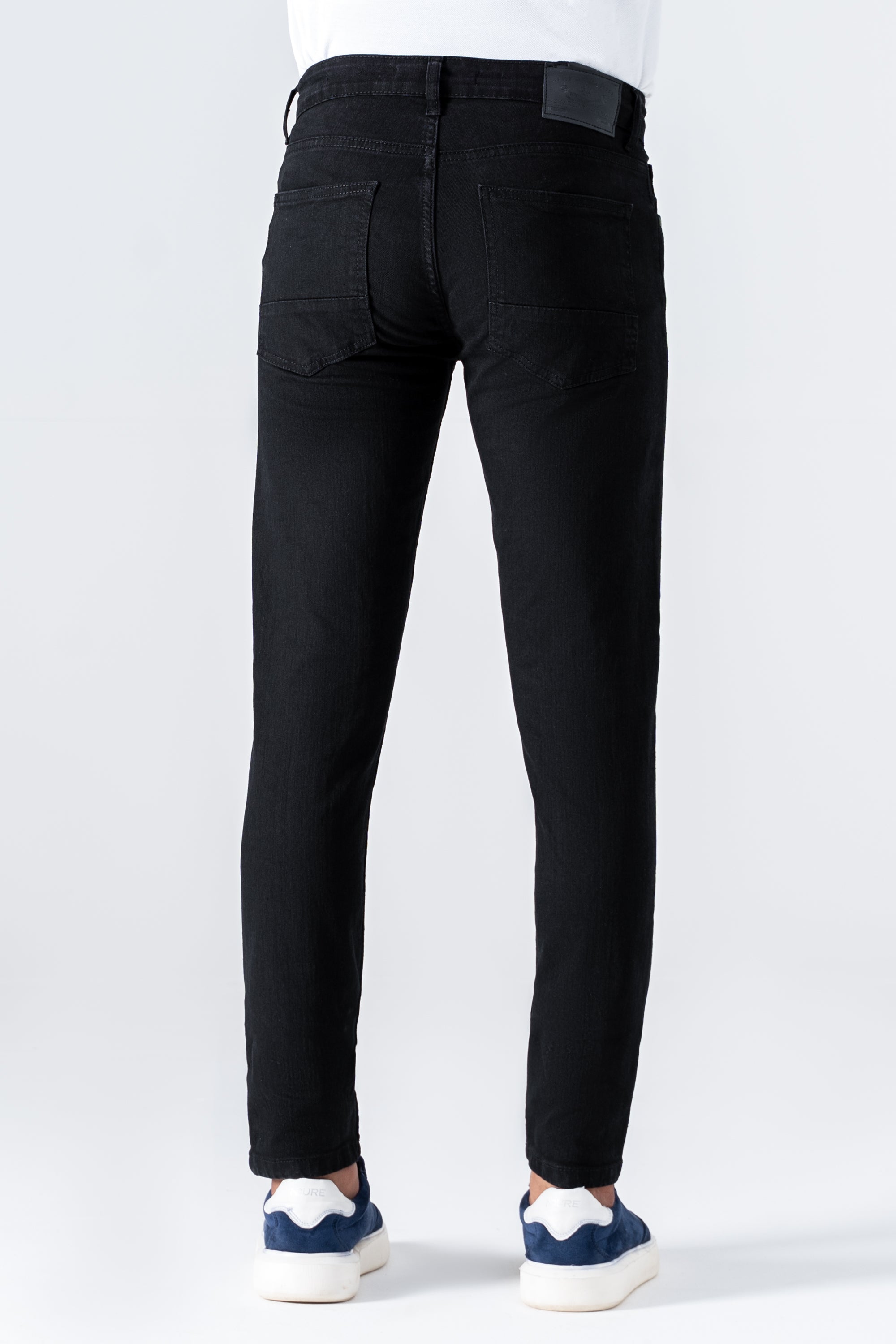 SLIM LEG DENIM JEANS BLACK