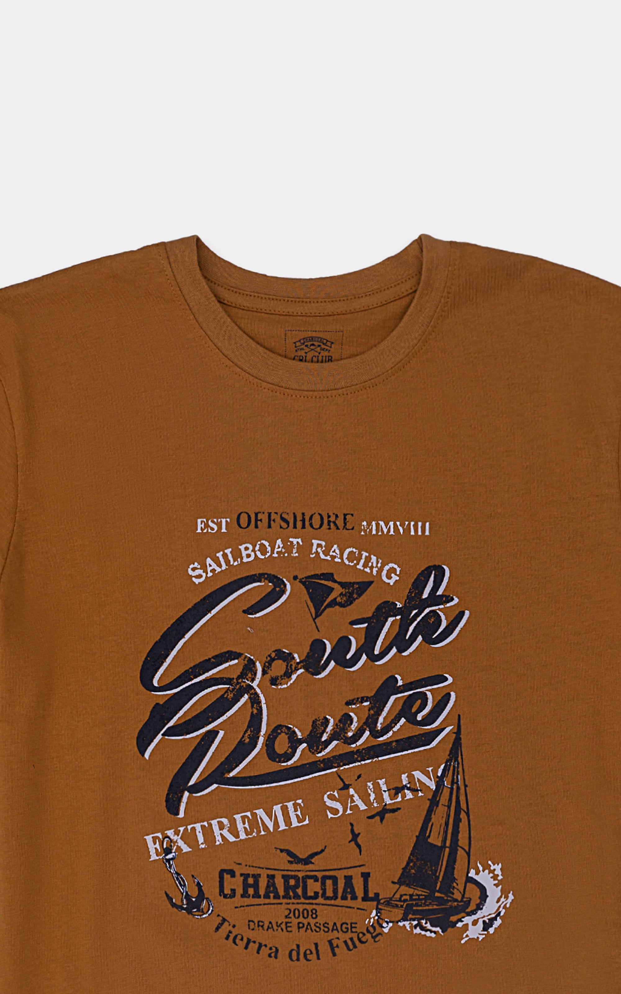 GRAPHIC T SHIRT MUSTARD