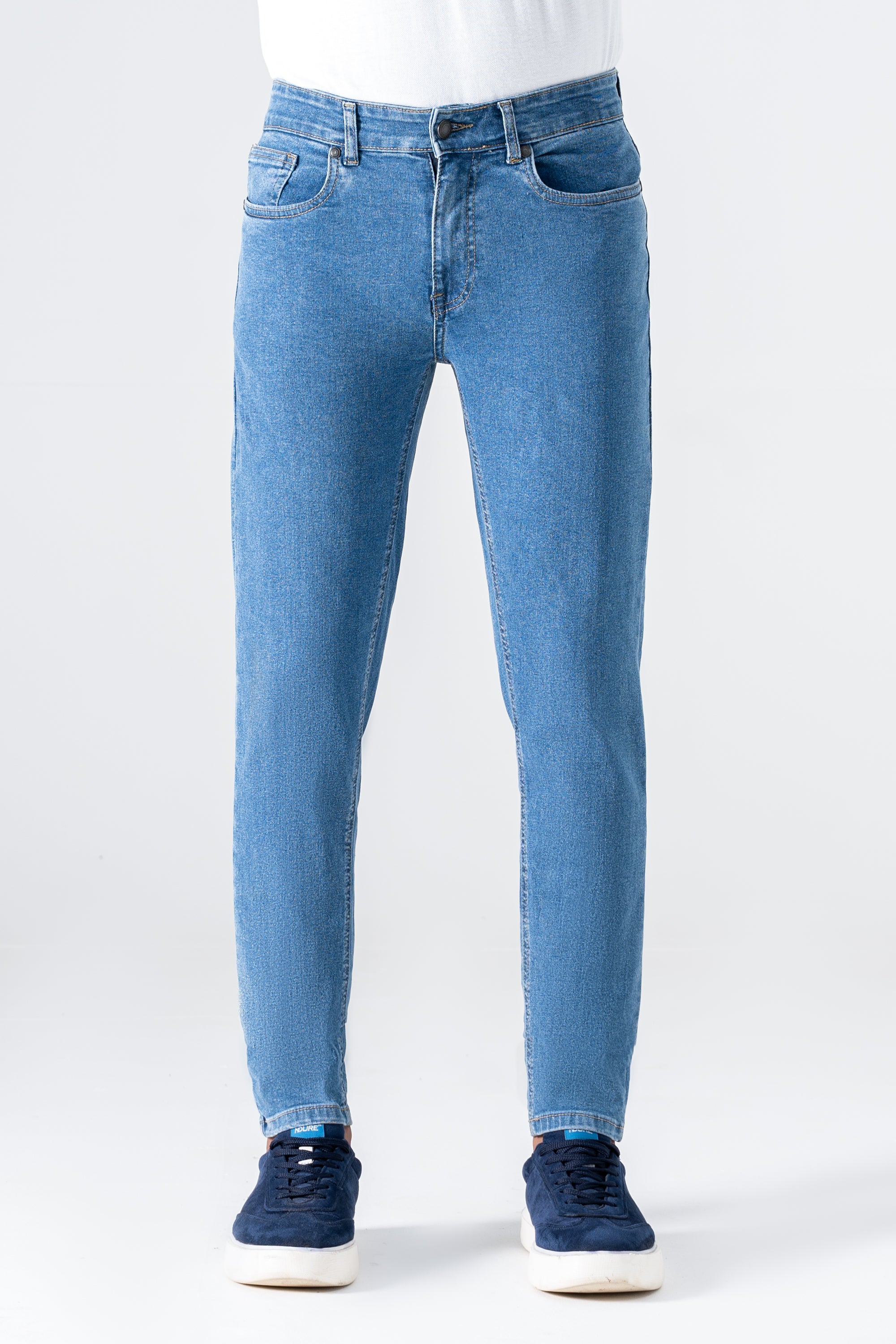 SLIM LEG DENIM JEANS LIGHT BLUE