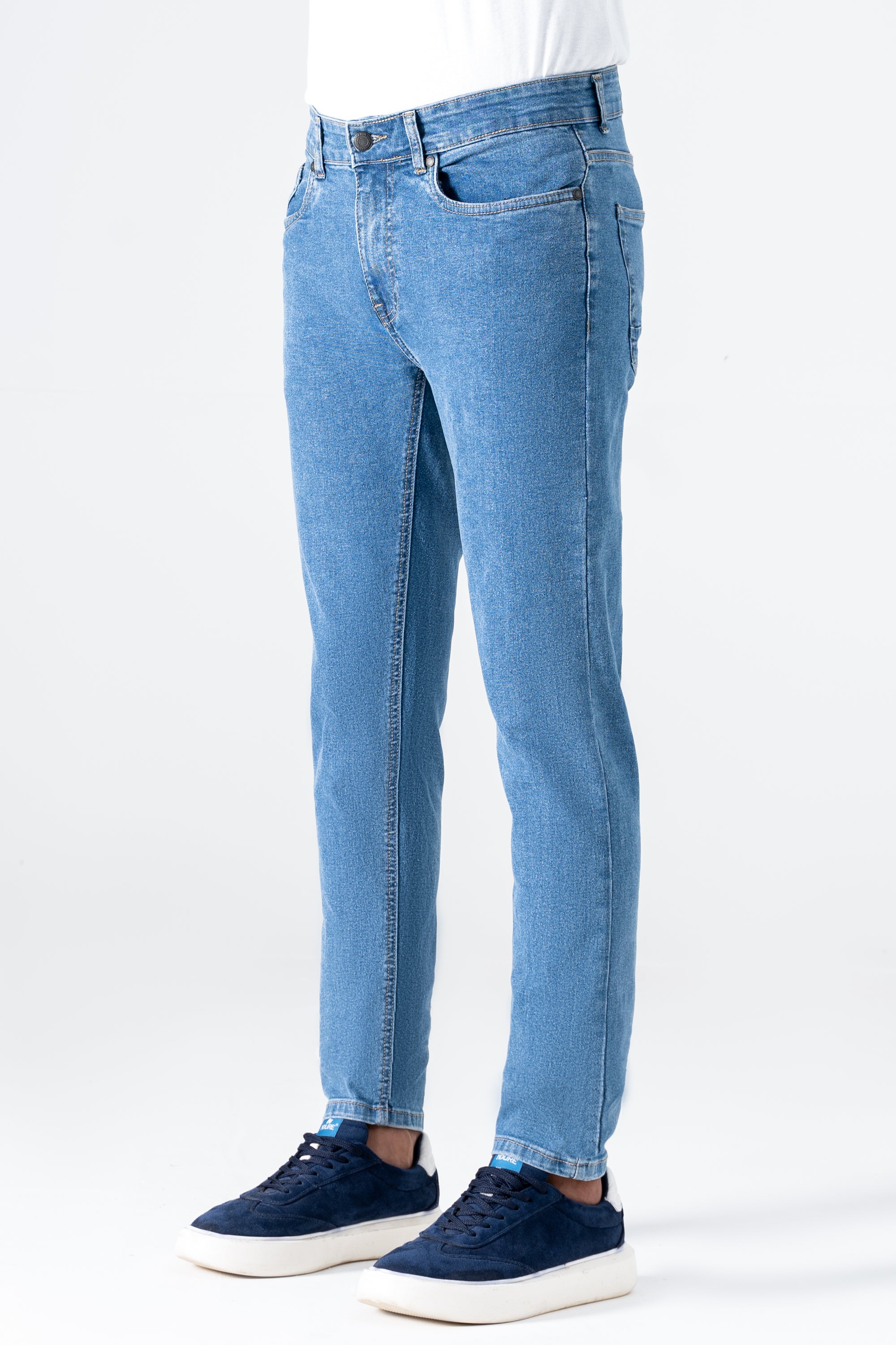 SLIM LEG DENIM JEANS LIGHT BLUE
