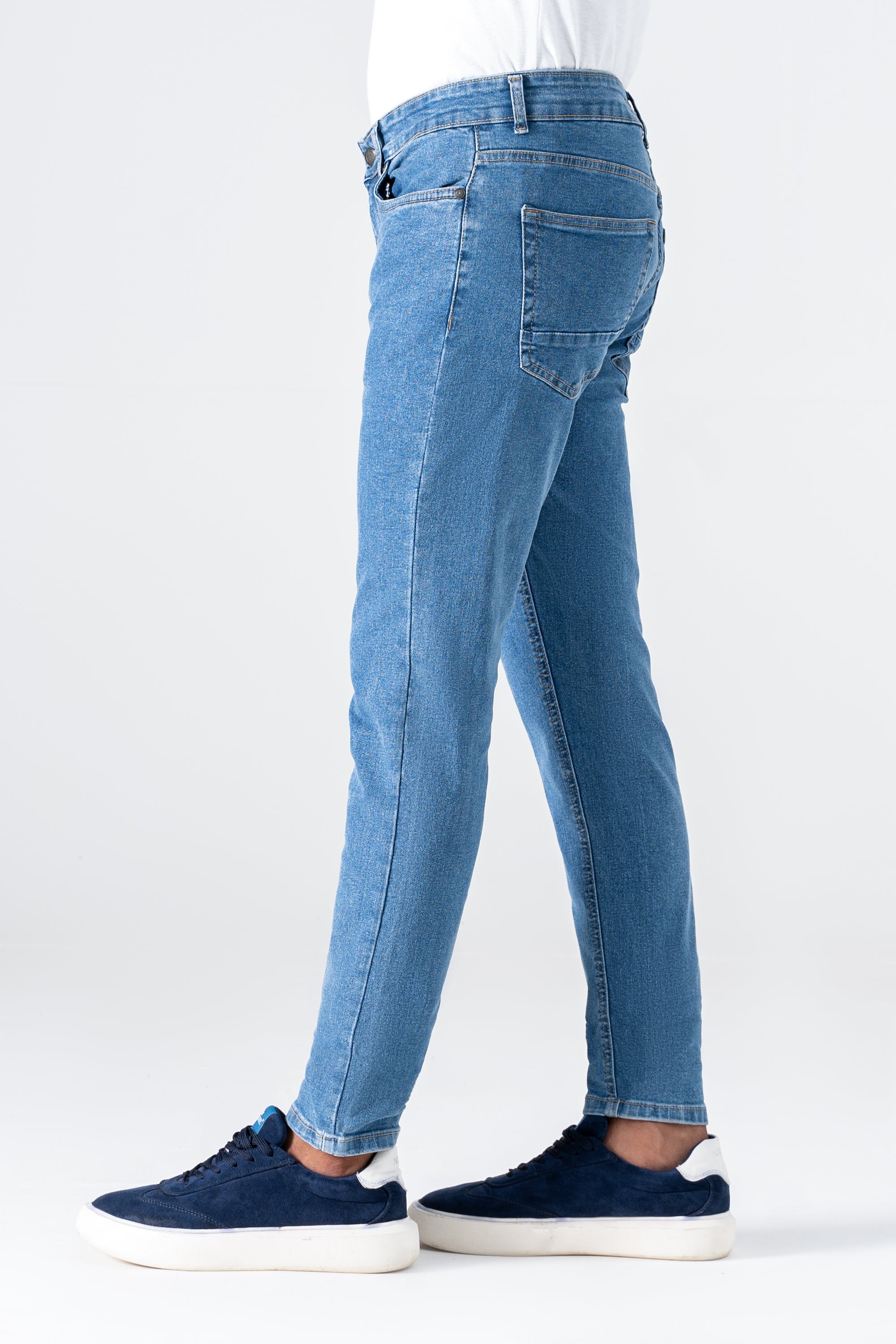 SLIM LEG DENIM JEANS LIGHT BLUE