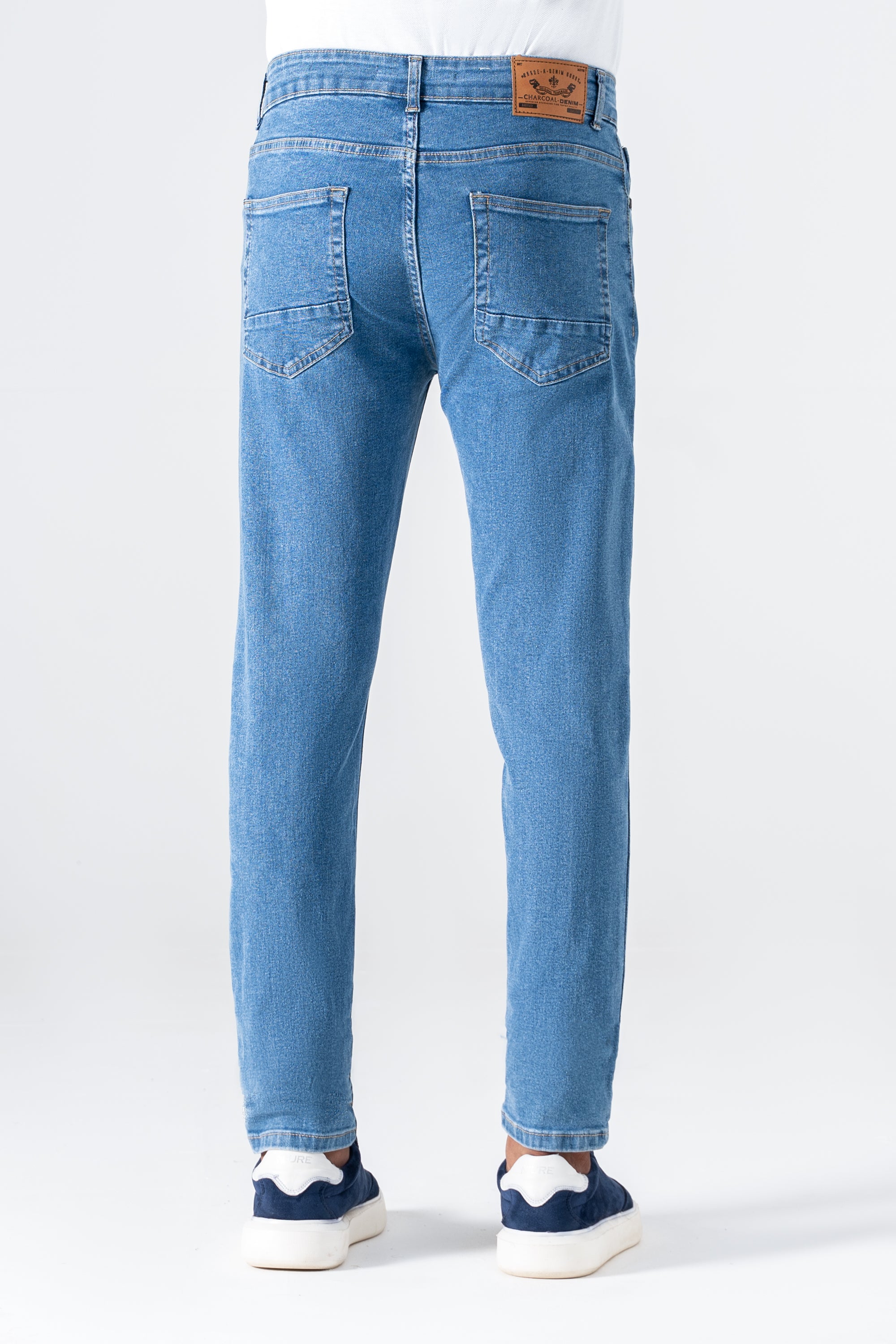 SLIM LEG DENIM JEANS LIGHT BLUE