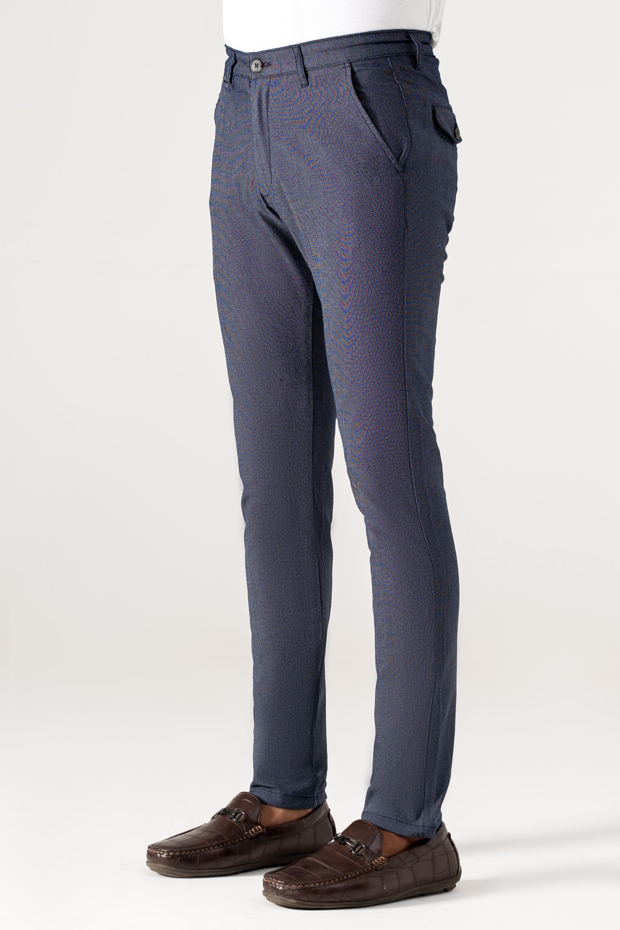 CROSS POCKET TEXTURED PANT NAVY
