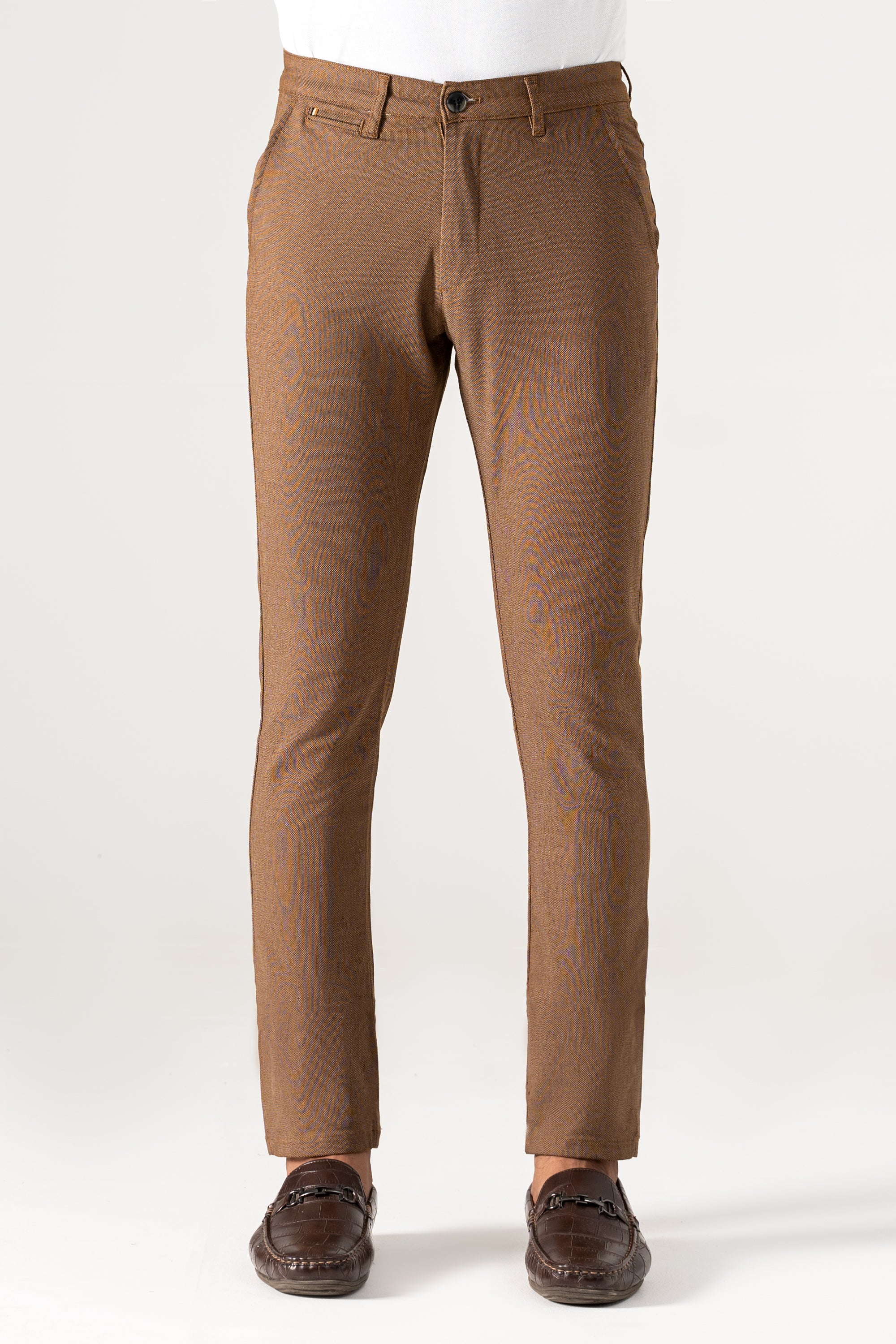 CROSS POCKET TEXTURED PANT BROWN