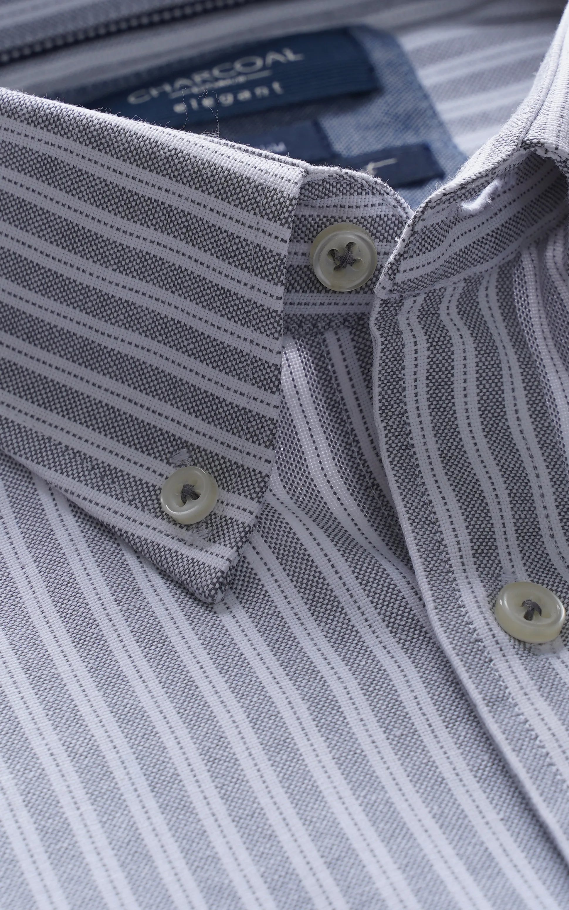 SEMI FORMAL SMART FIT STRIPED SHIRT GREY