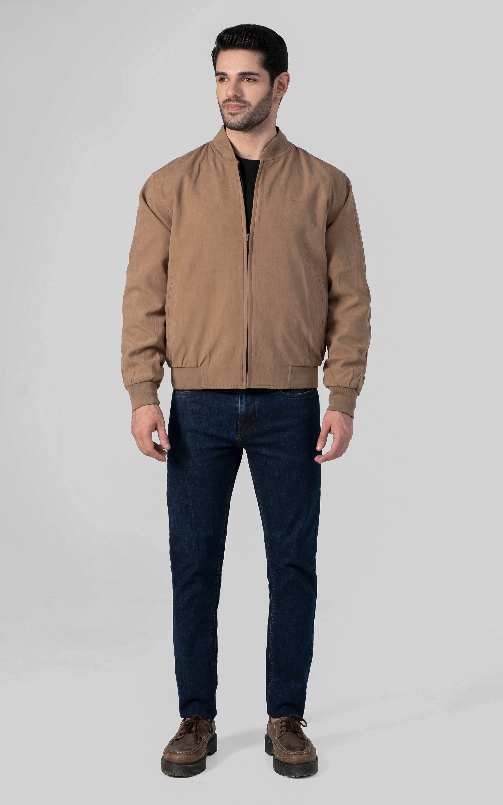 REVERSIBLE JACKET FULL SLEEVE BLACK KHAKI