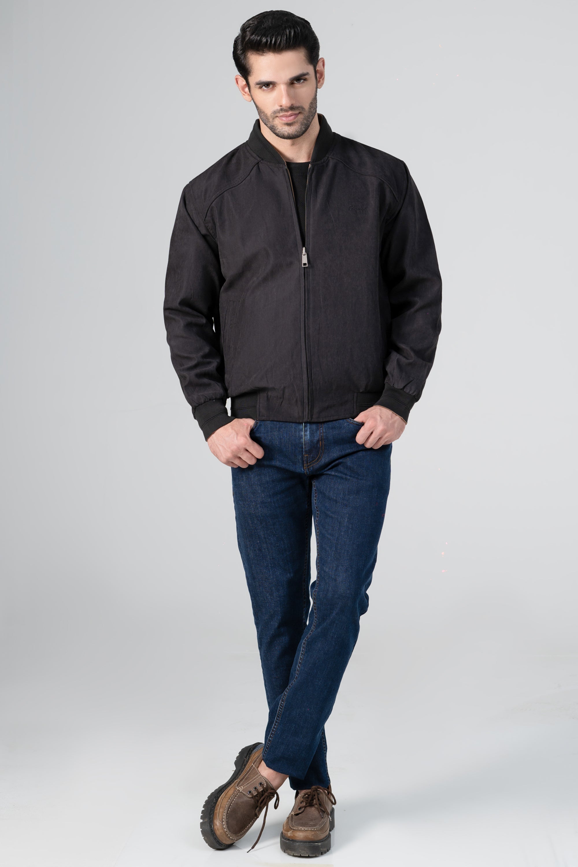 REVERSIBLE JACKET FULL SLEEVE BLACK KHAKI