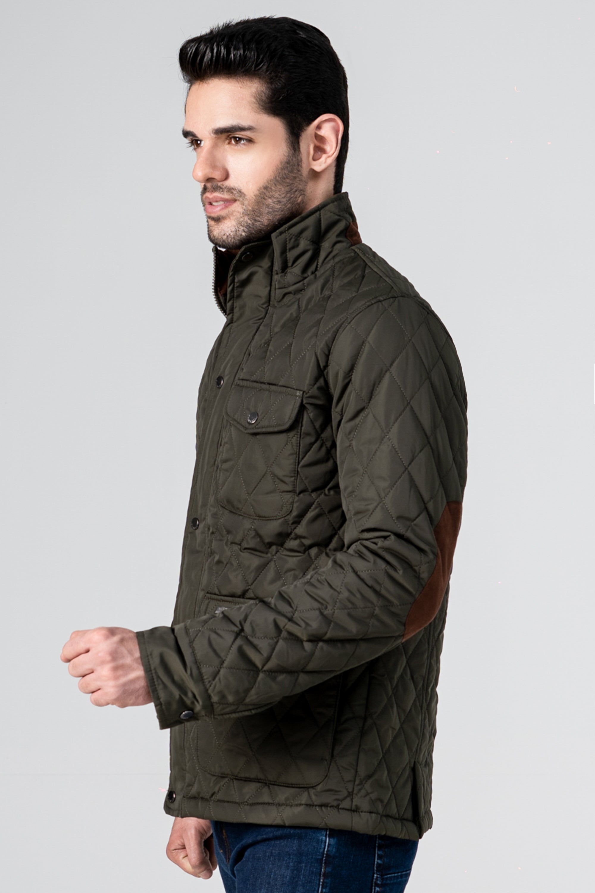 Quilted wadded Jacket OLIVE