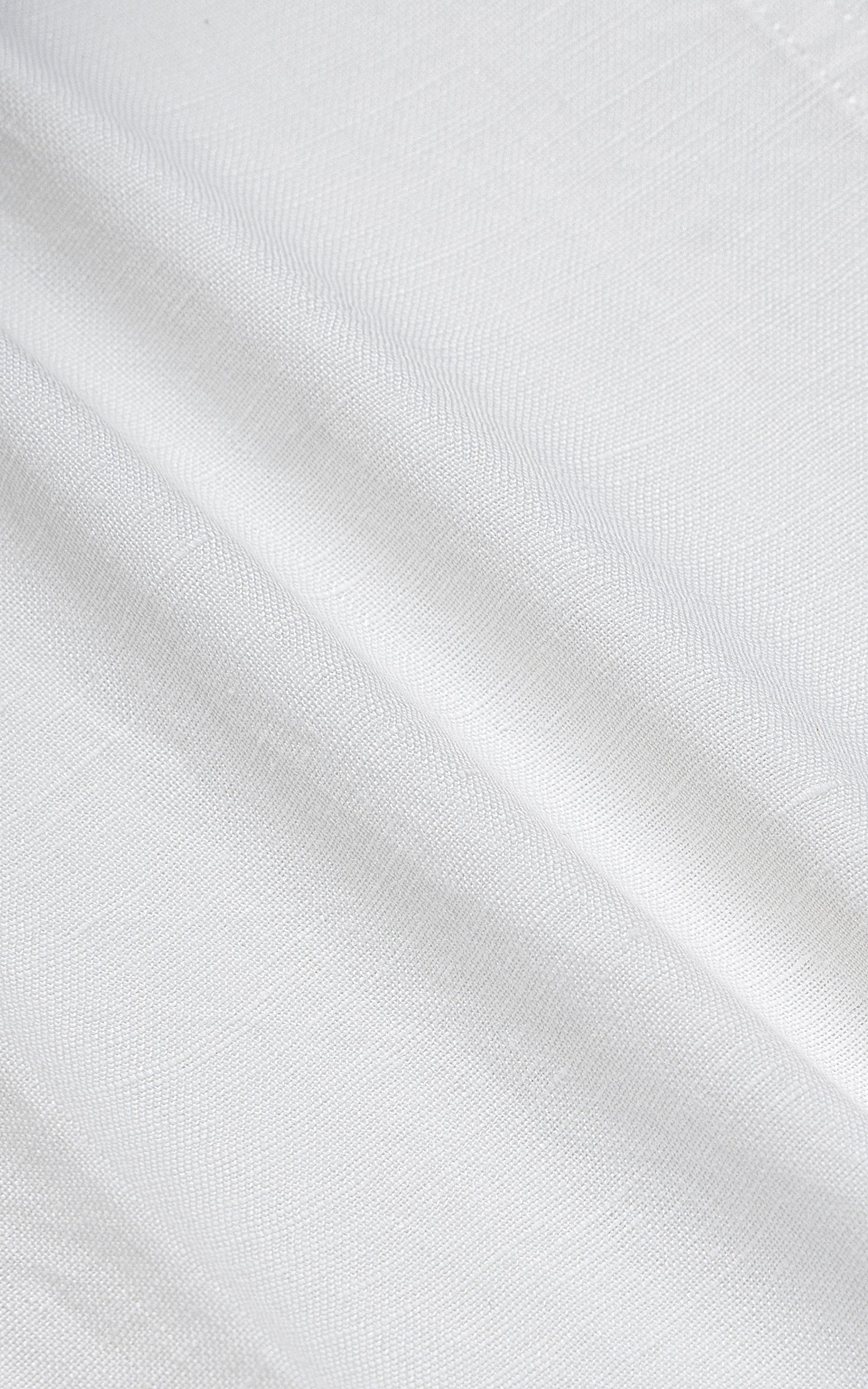 Off-white linen fabric texture swatch, fine woven surface close-up