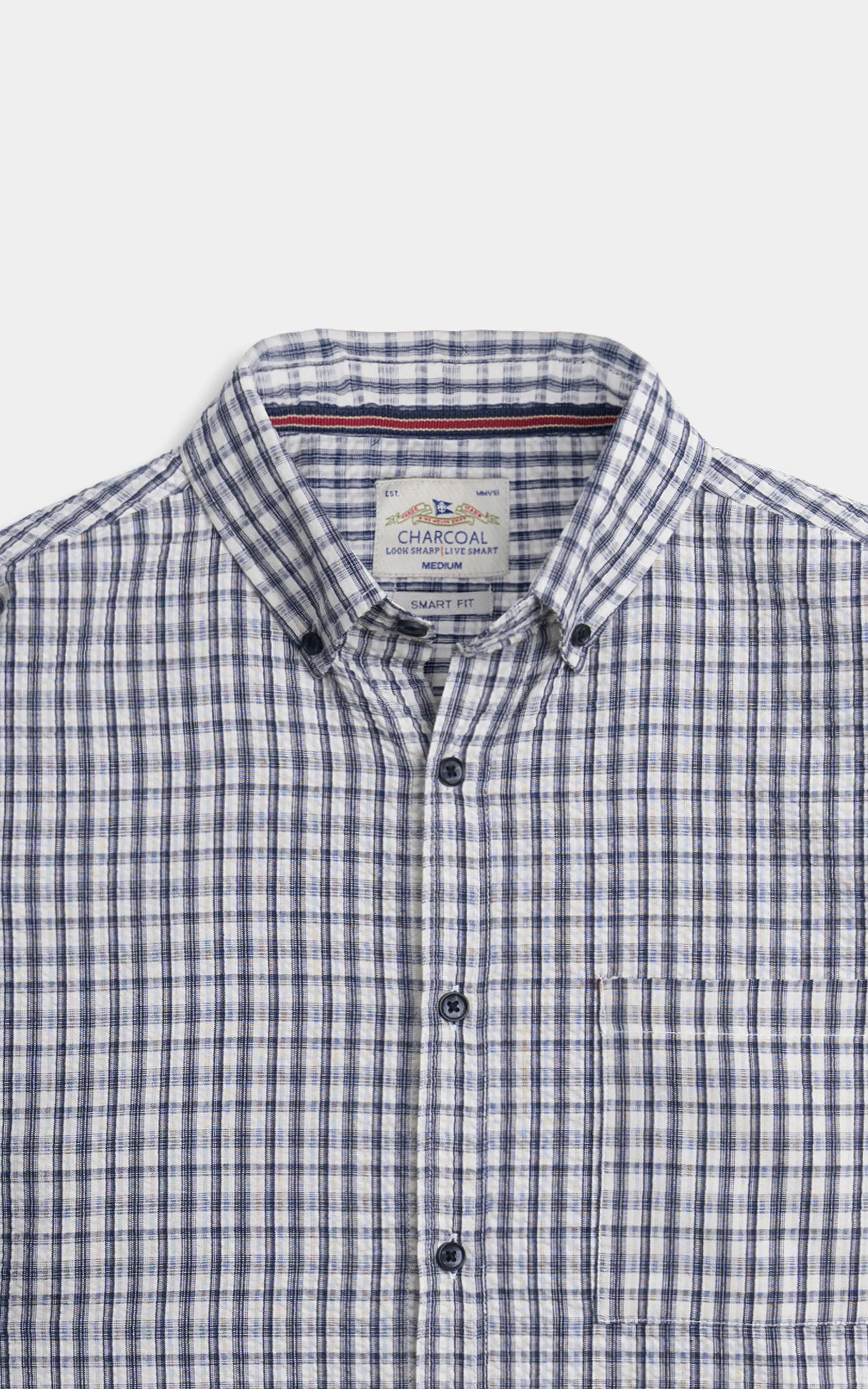 SMART FIT CASUAL SHIRT BEIGE CHECK