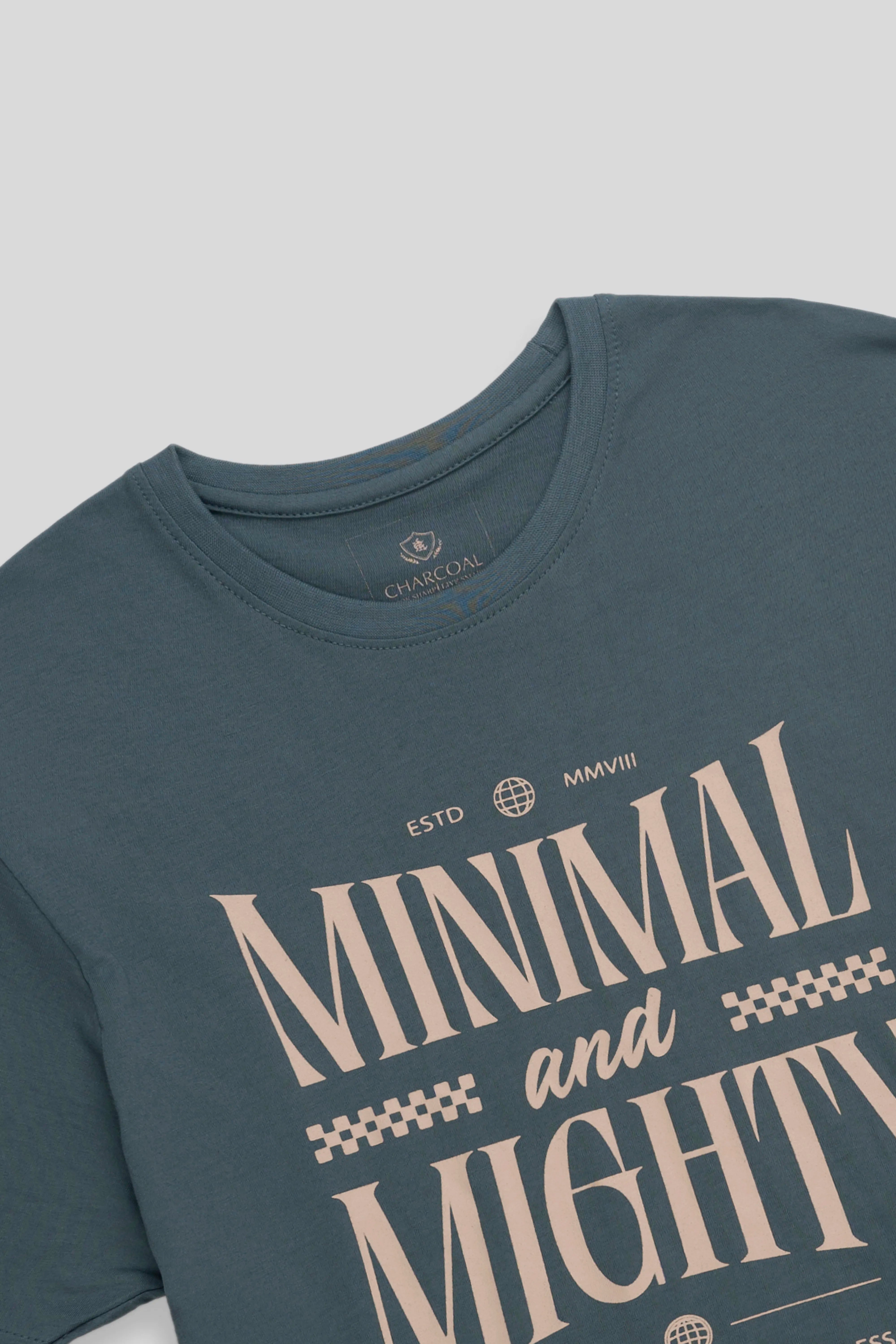 REGULAR FIT GRAPHIC T-SHIRT SEA GREEN