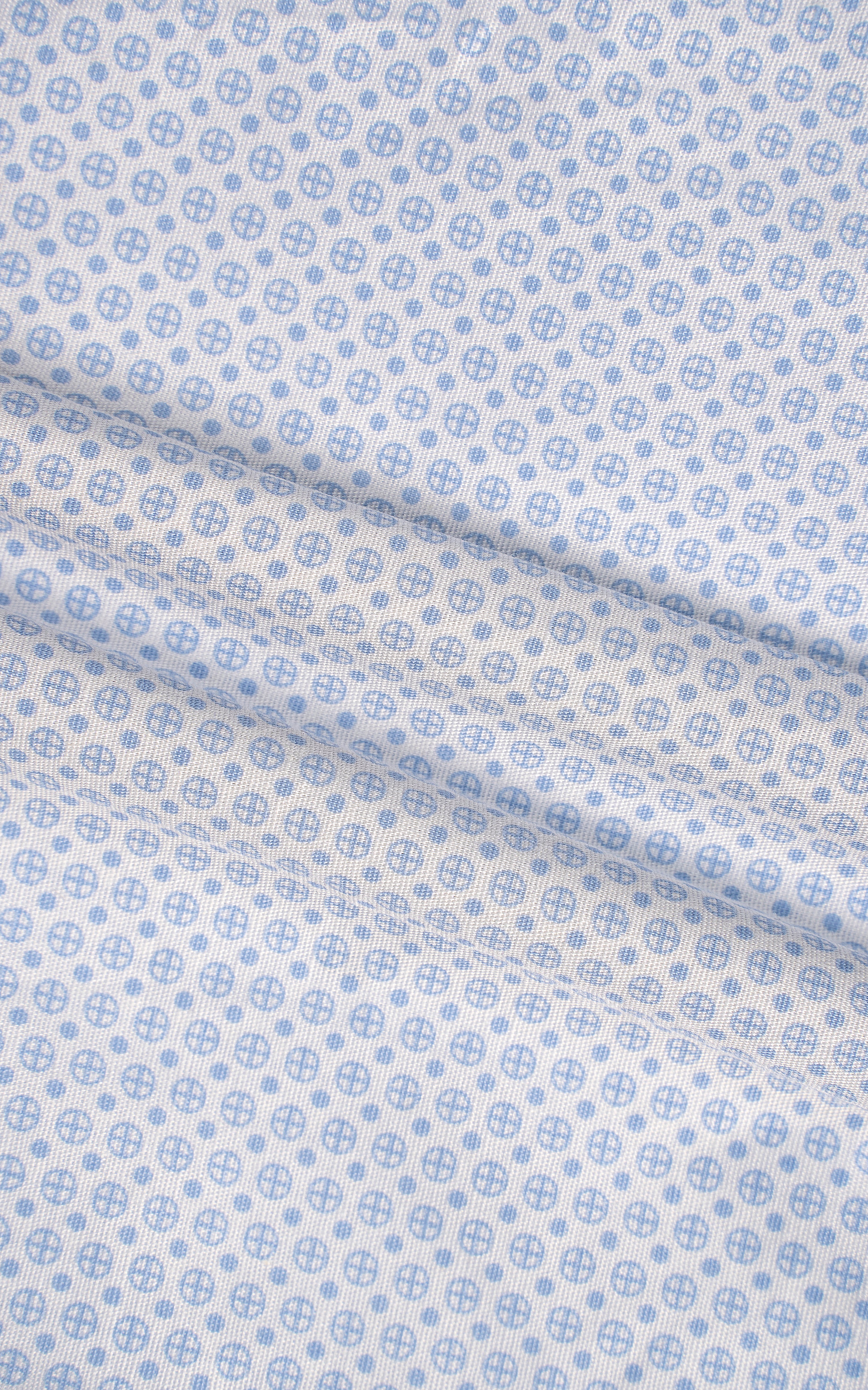 Dress shirt fabric, pale blue micro-pattern