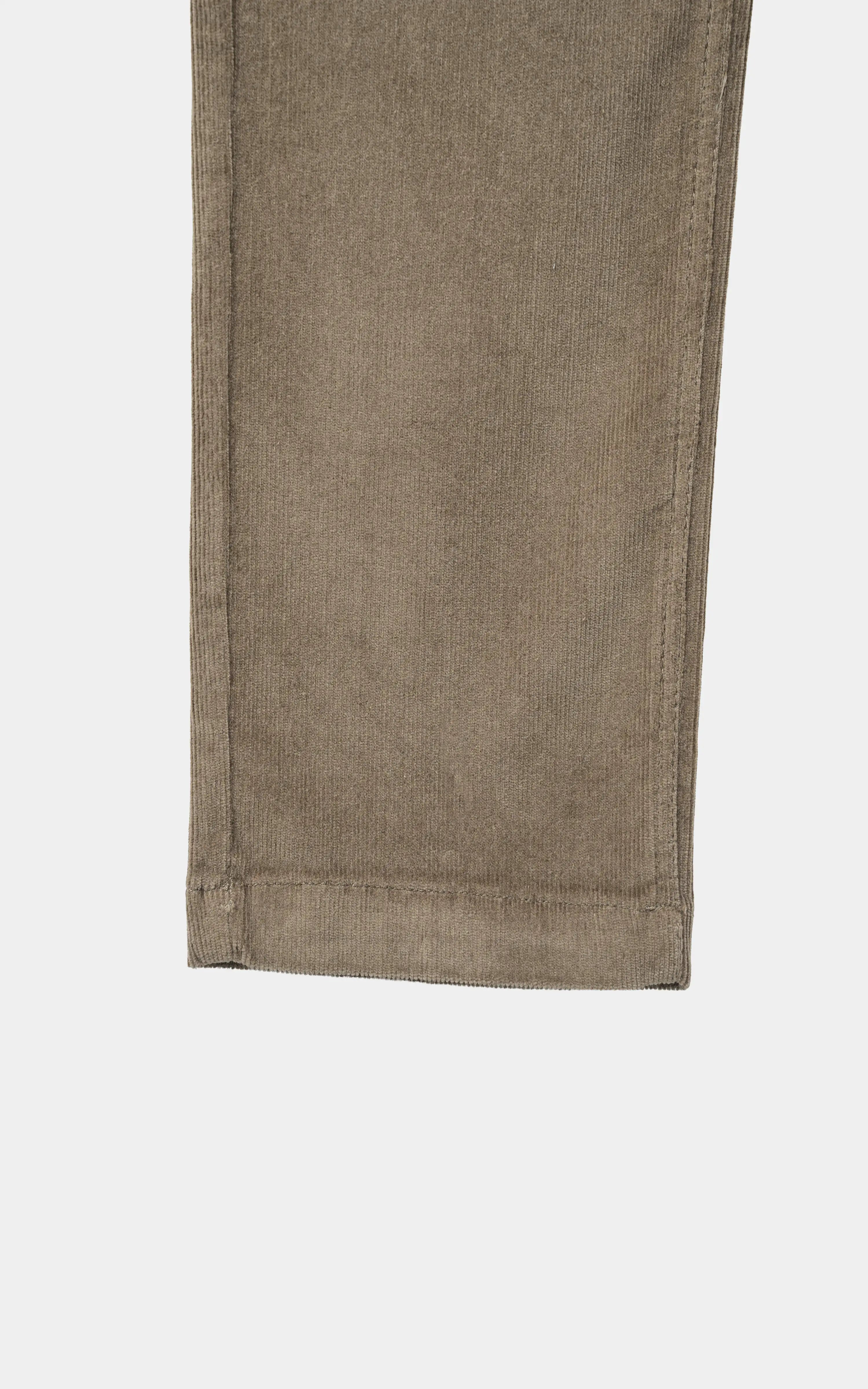 CORDUROY FIVE POCKET STRAIGHT FIT CASUAL PANT KHAKI