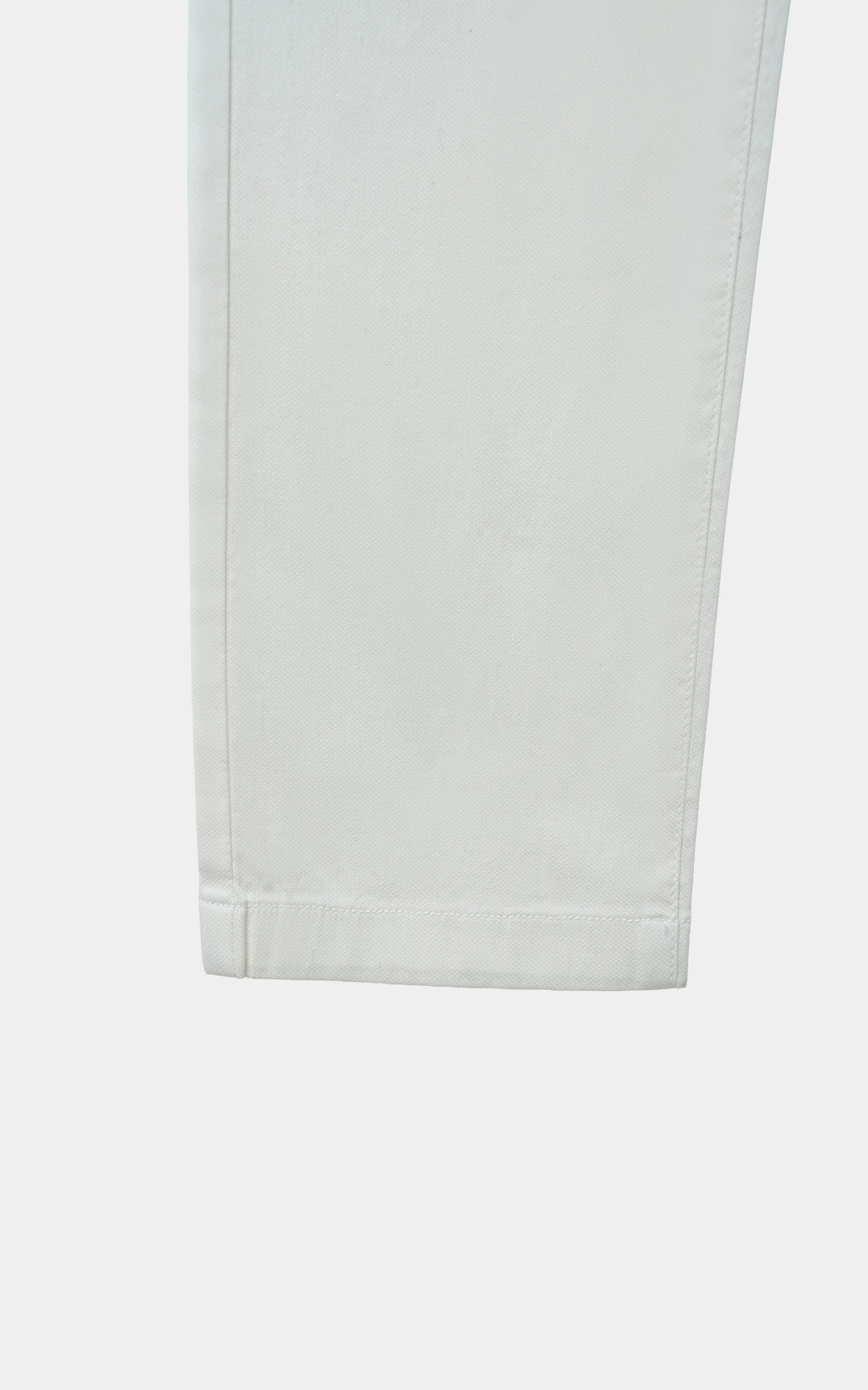 DOBBY SMART FIT PANT WHITE