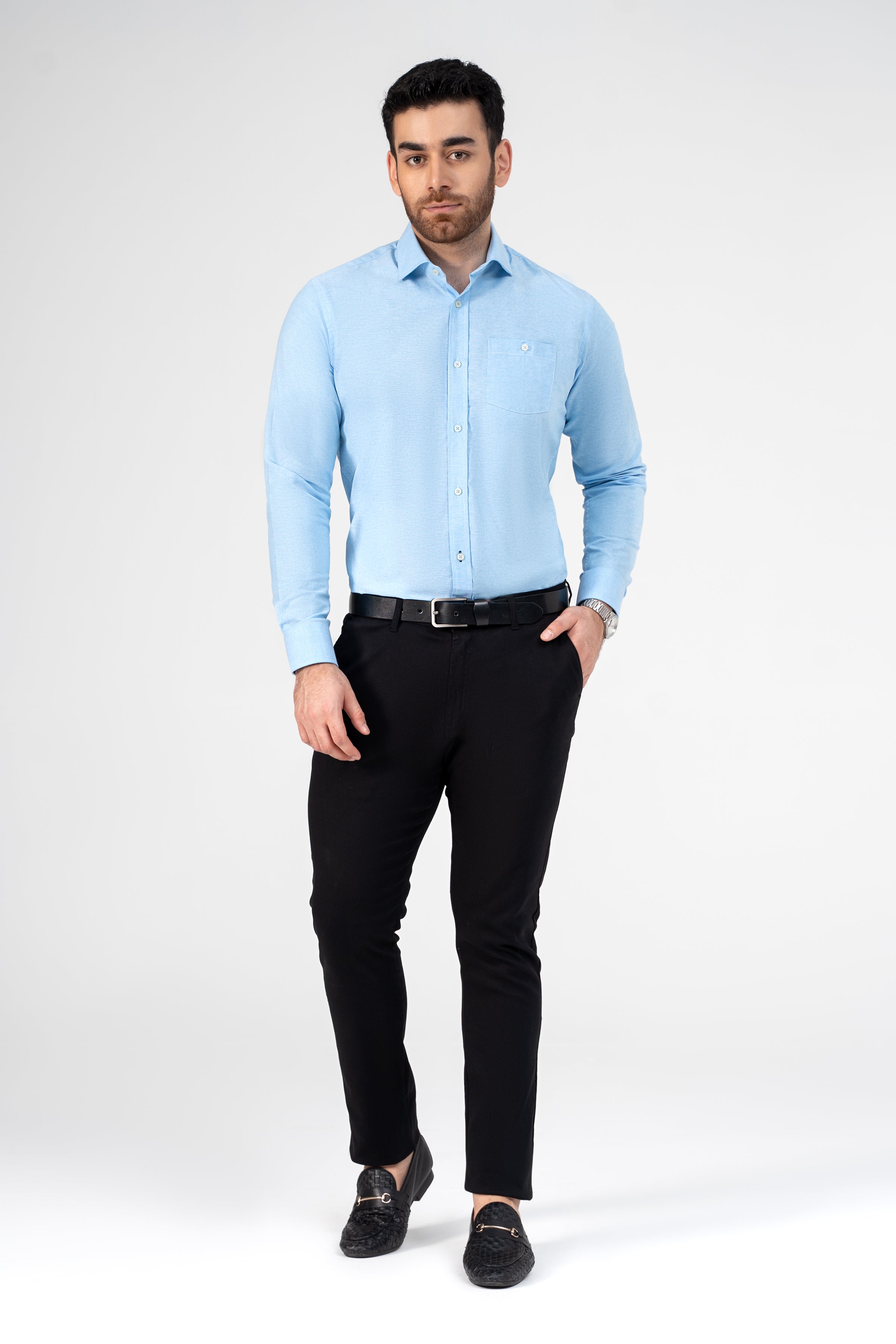 SEMI CASUAL SHIRT SKY BLUE