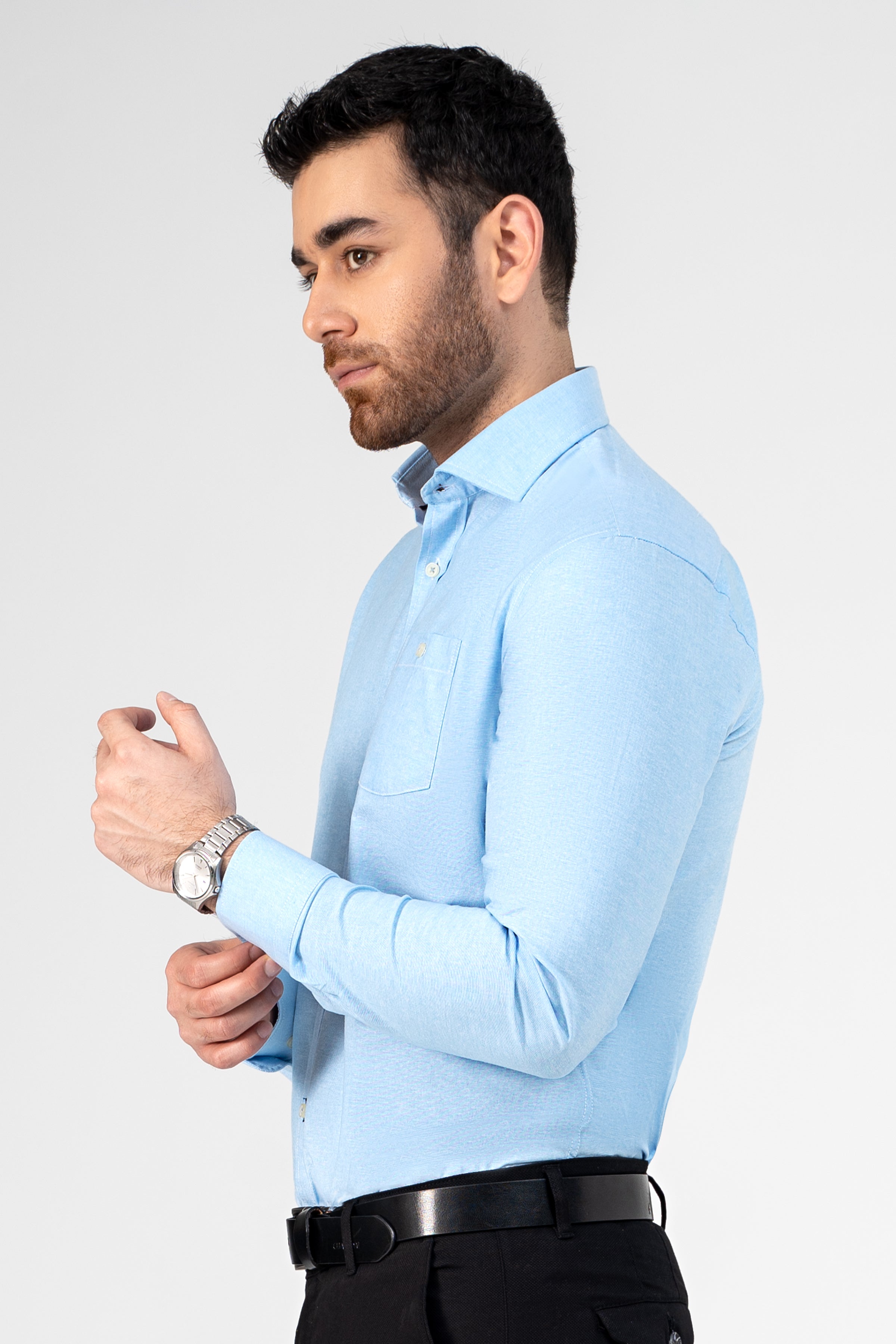 SEMI CASUAL SHIRT SKY BLUE