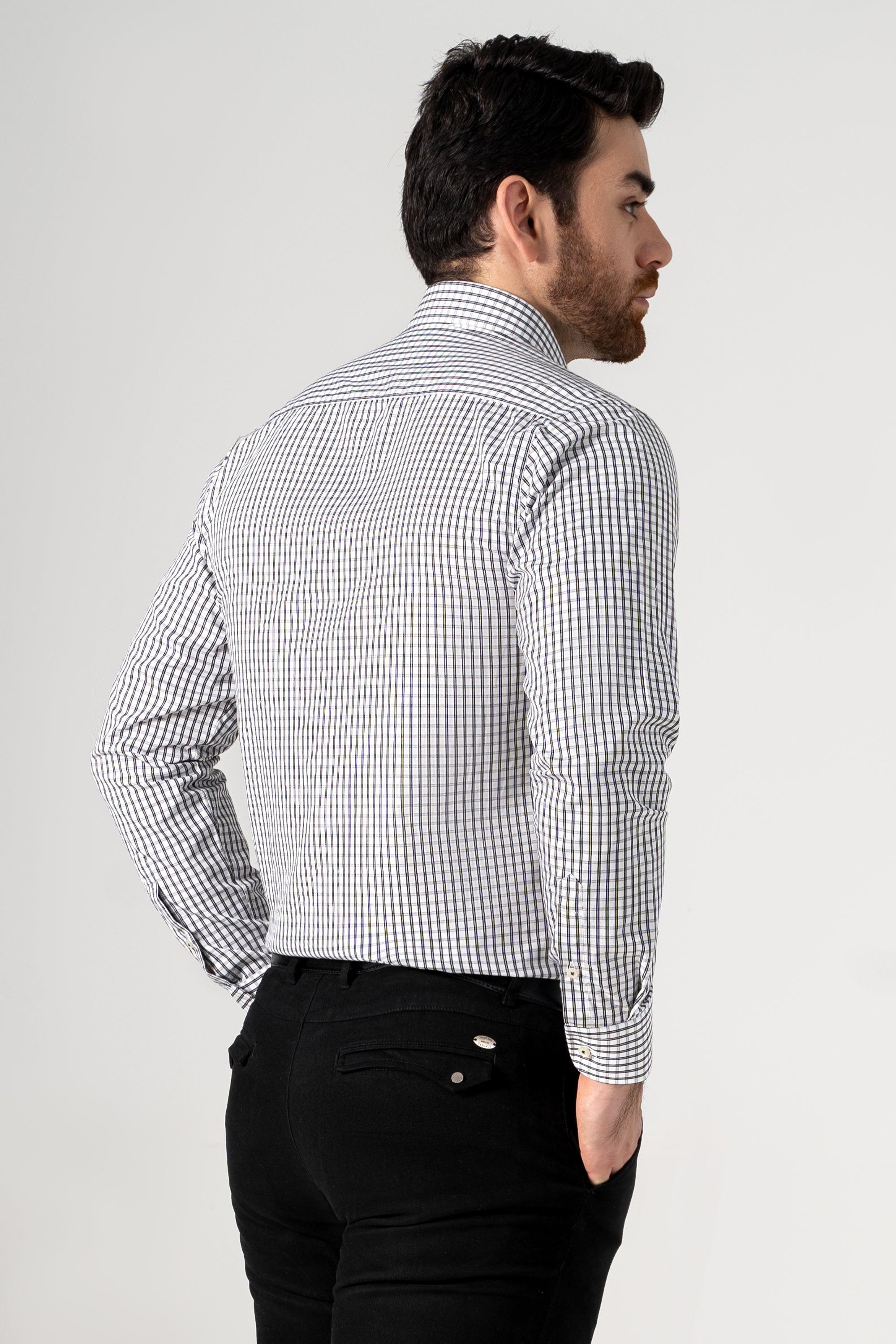 SEMI FORMAL SHIRT BLACK CHECK