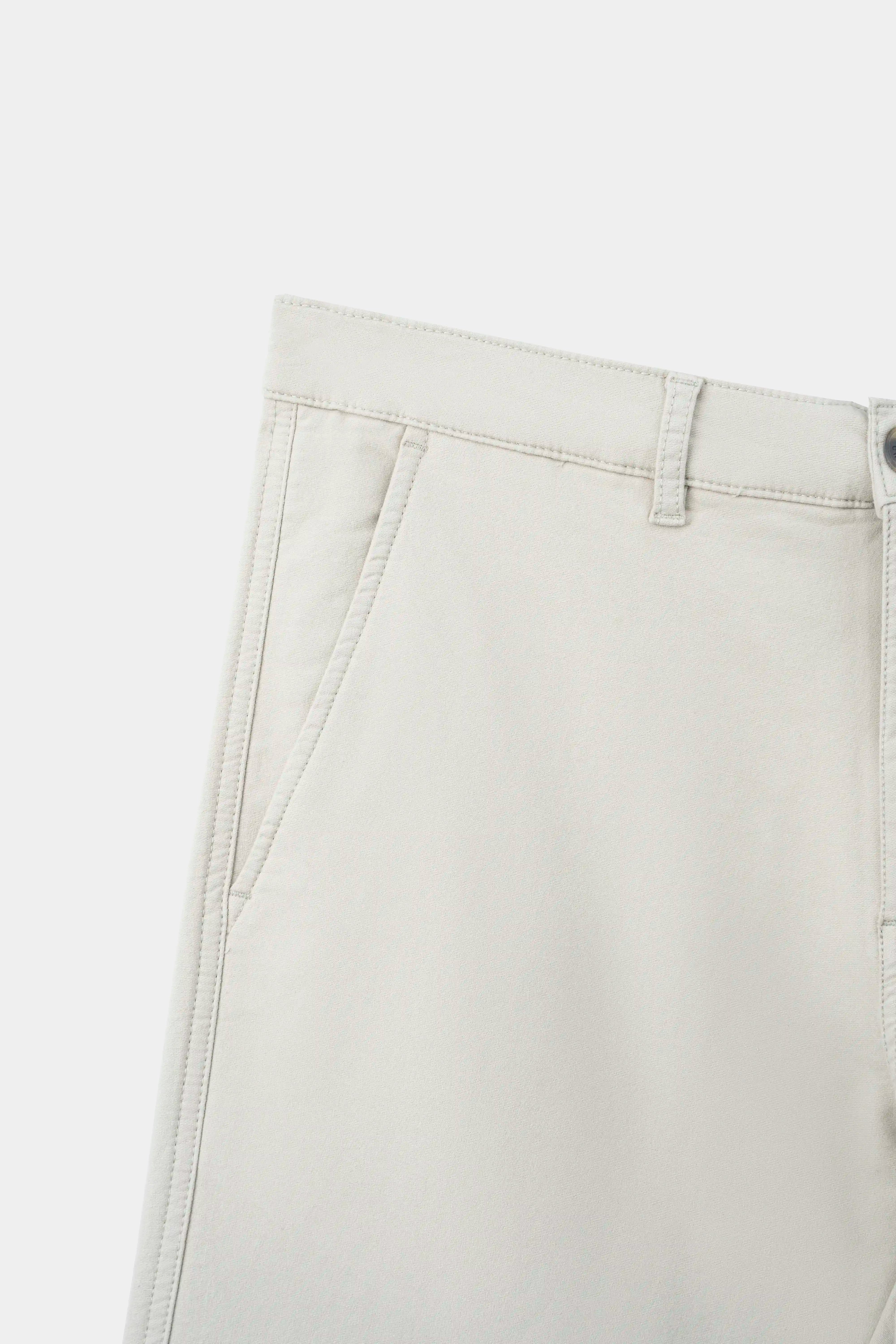 TERRY TWILL SMART FIT CASUAL PANT BEIGE