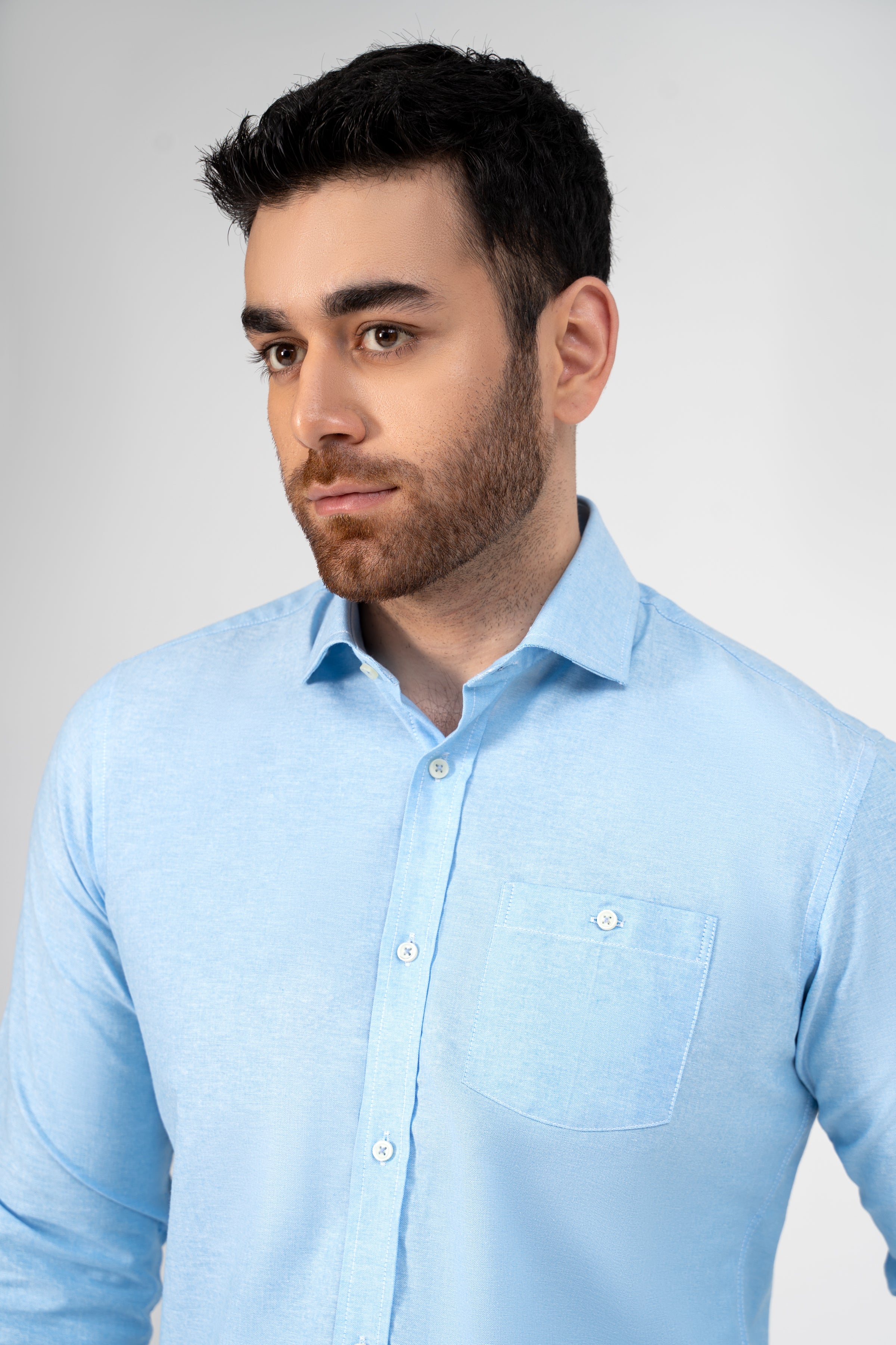SEMI CASUAL SHIRT SKY BLUE