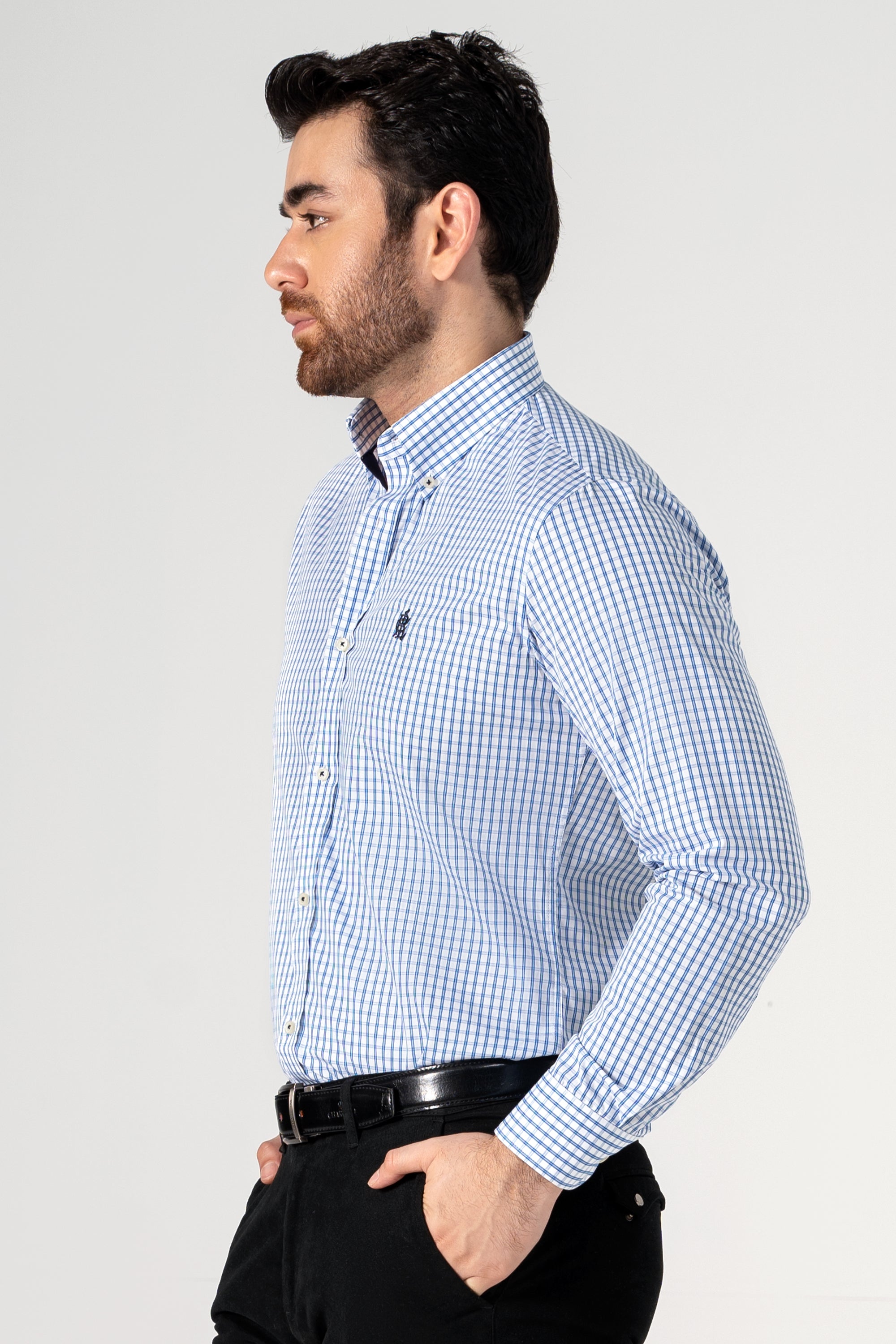SEMI FORMAL SHIRT BLUE CHECK