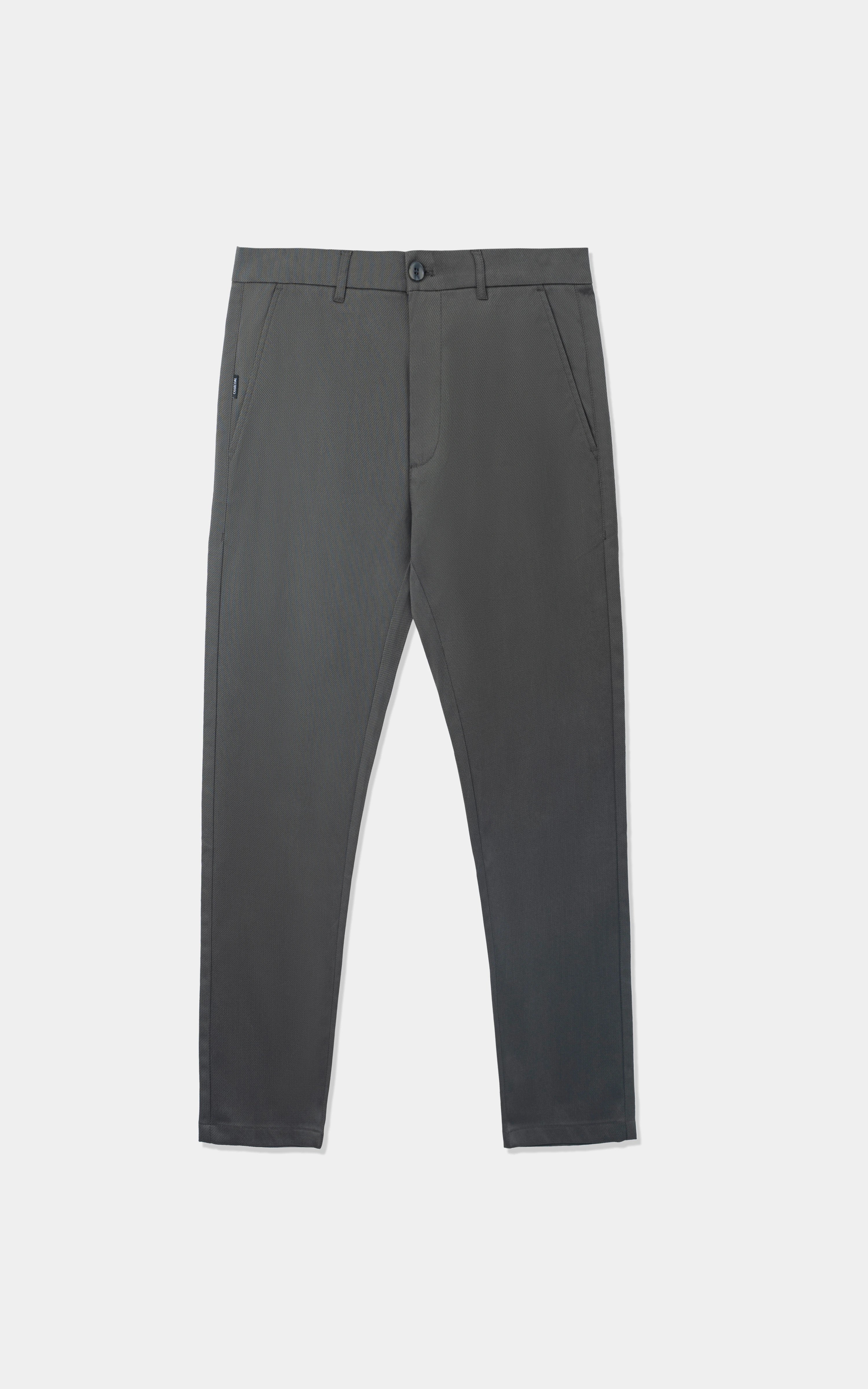 TEXTURED REGULAR FIT CASUAL PANT OLIVE