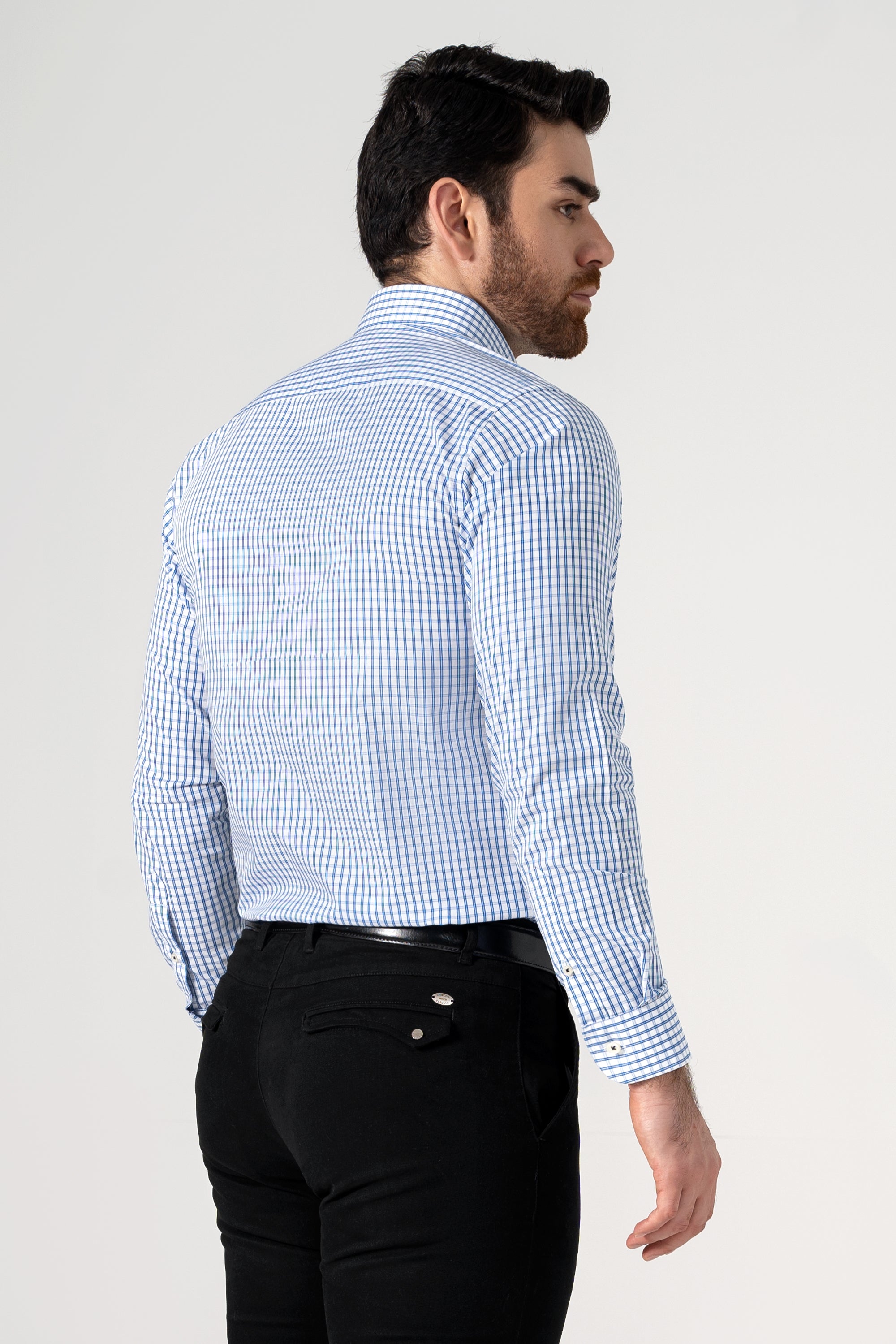 SEMI FORMAL SHIRT BLUE CHECK