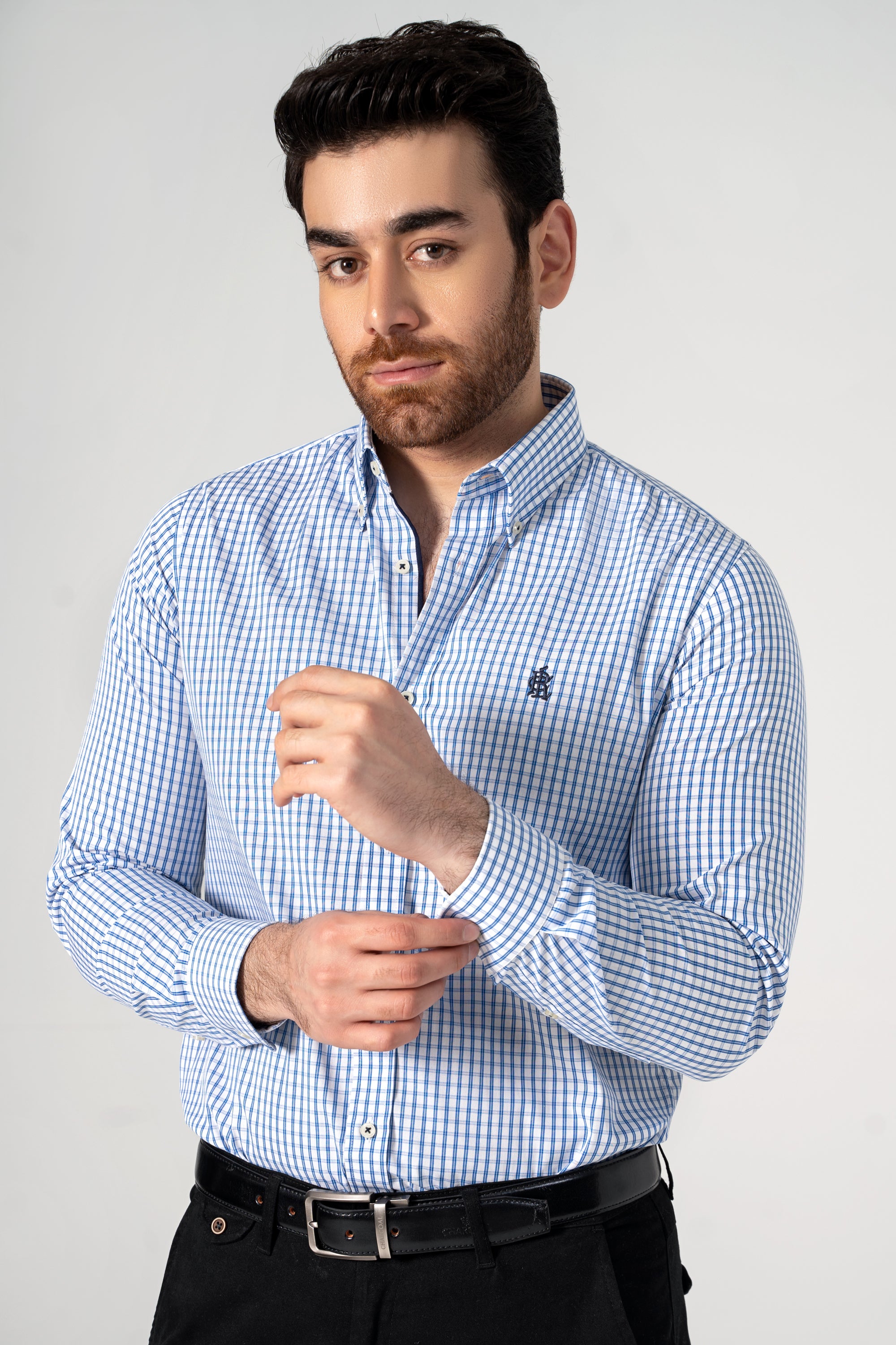 SEMI FORMAL SHIRT BLUE CHECK