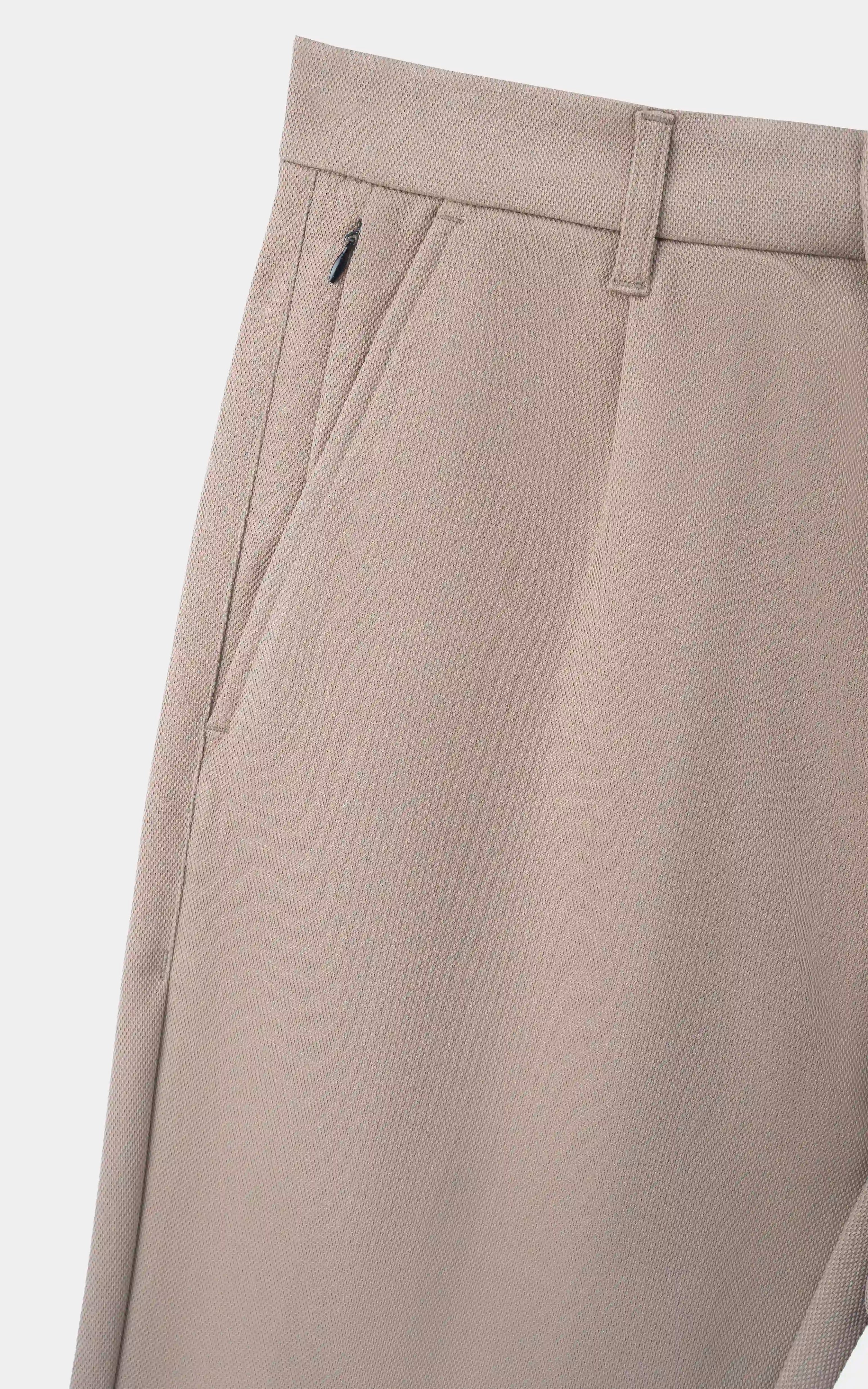 DOBBY SMART FIT CASUAL PANT KHAKI