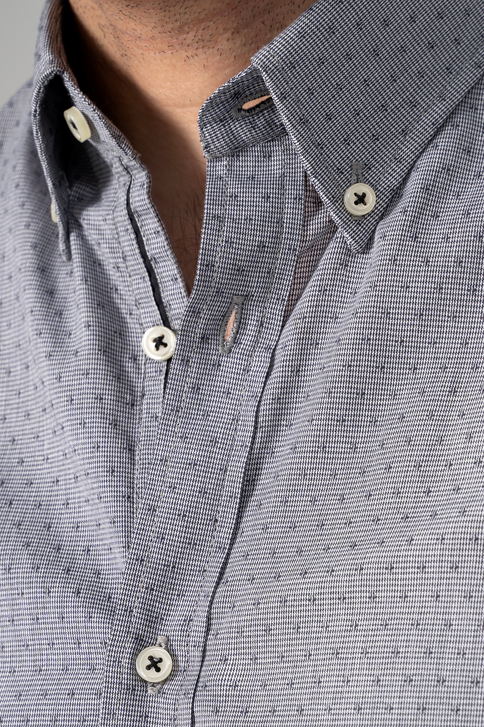 SMART SHIRT GREY TEXTURED