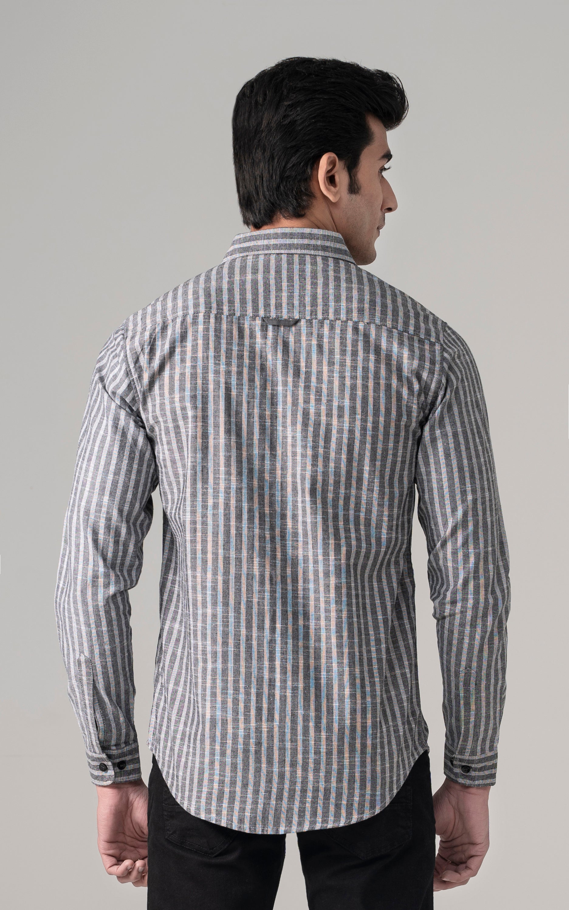 CASUAL SHIRT GREY STRIPES