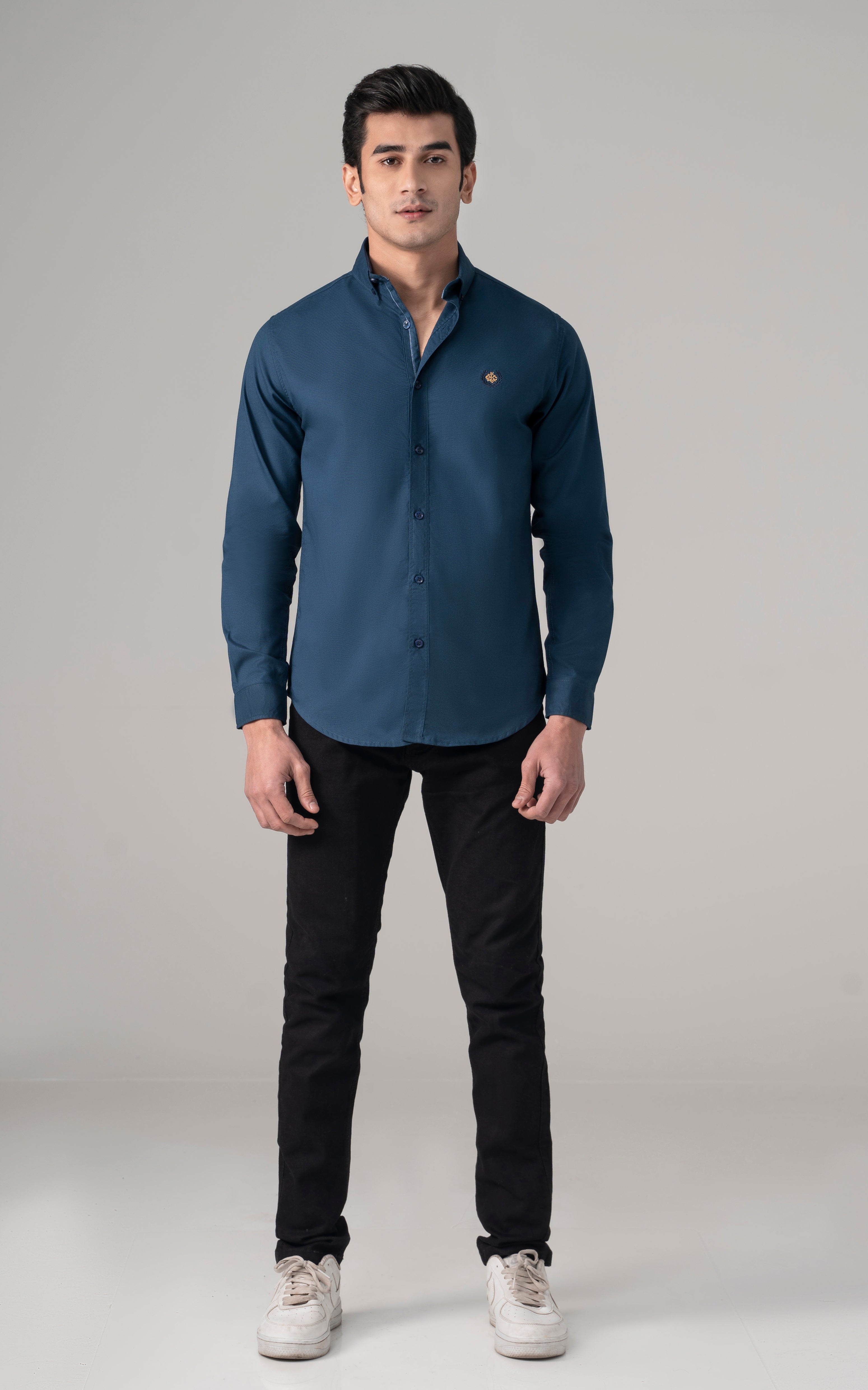 CASUAL SHIRT TEAL BLUE