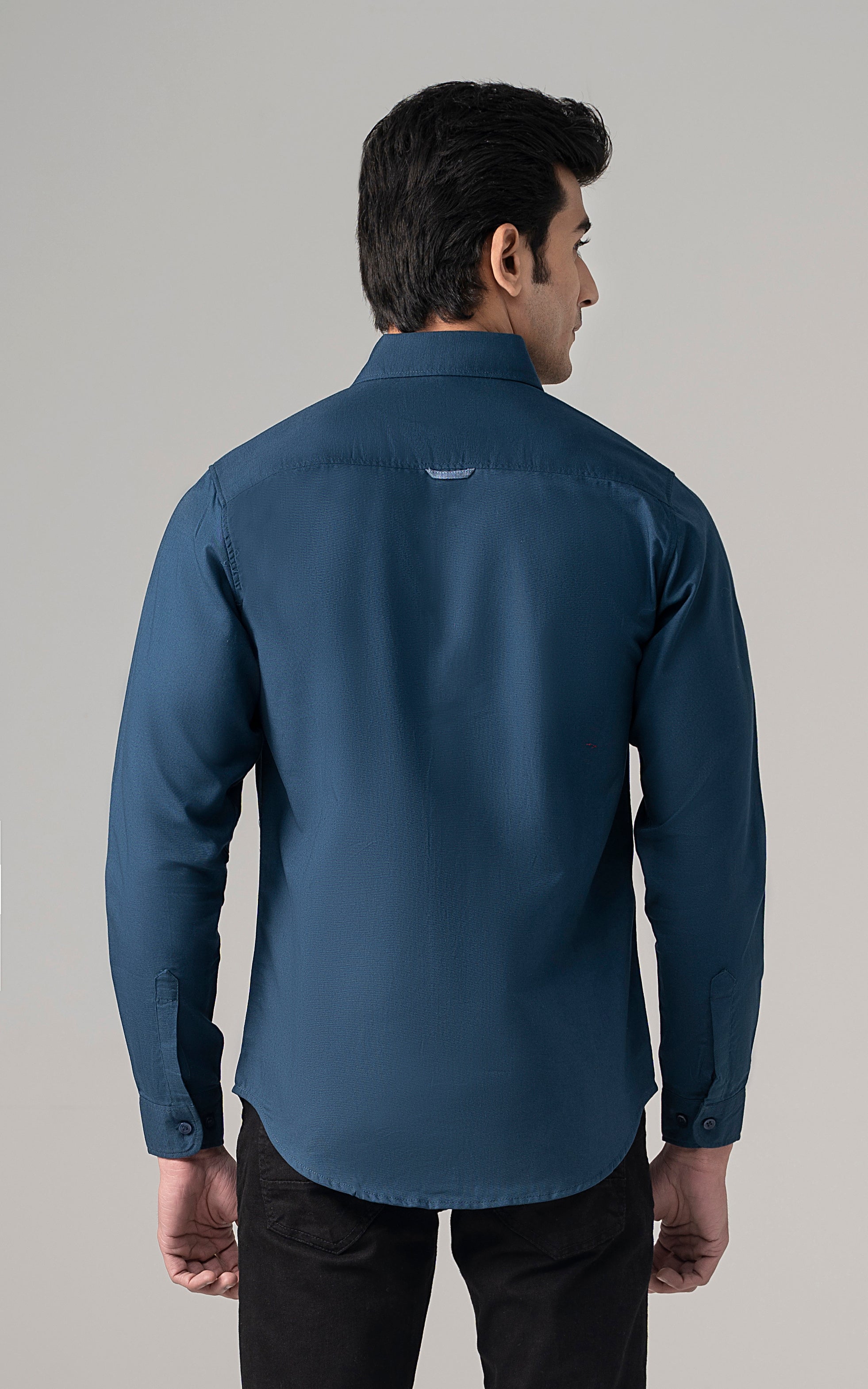 CASUAL SHIRT TEAL BLUE