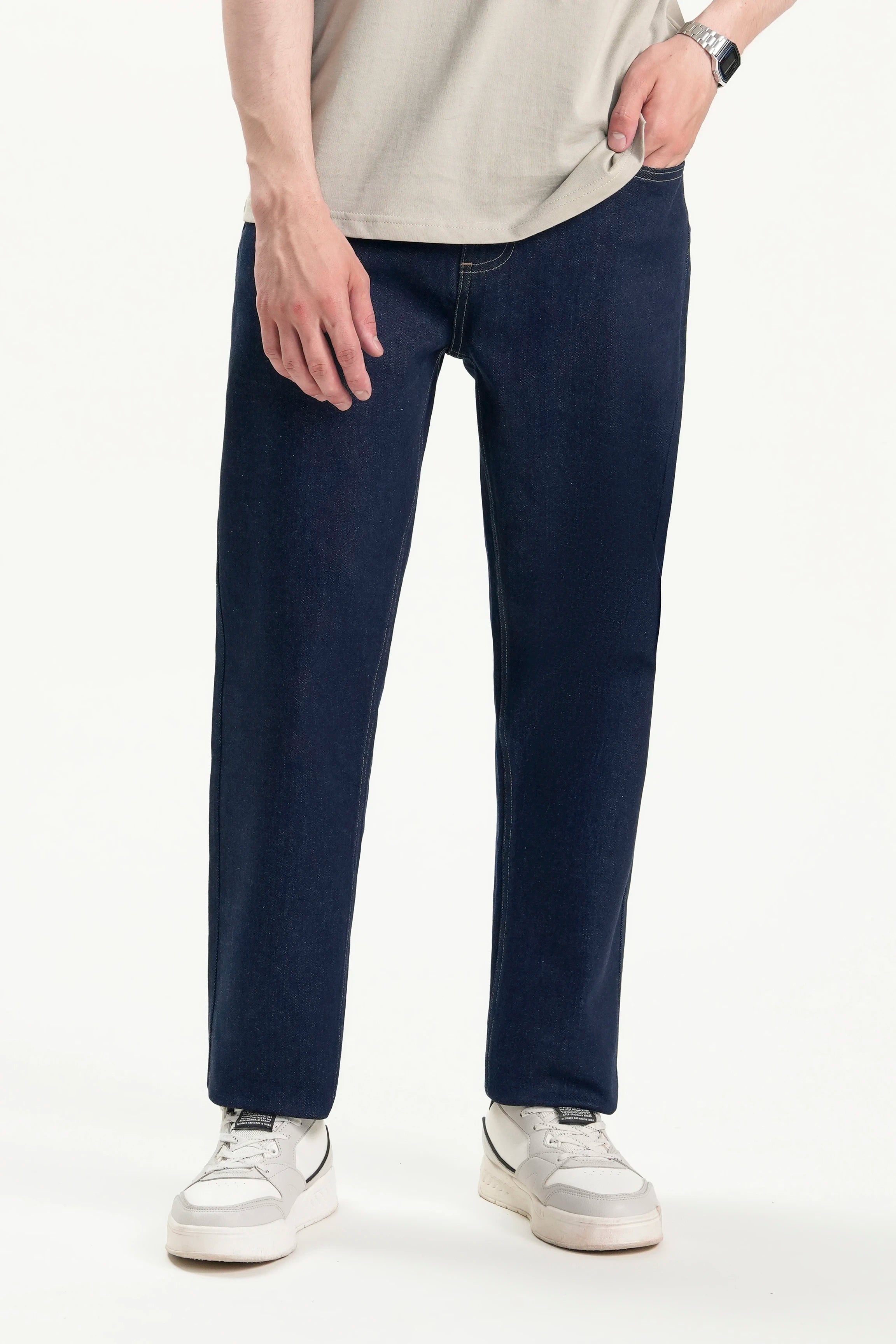 JEANS REGULAR TAPERED FIT DARK BLUE