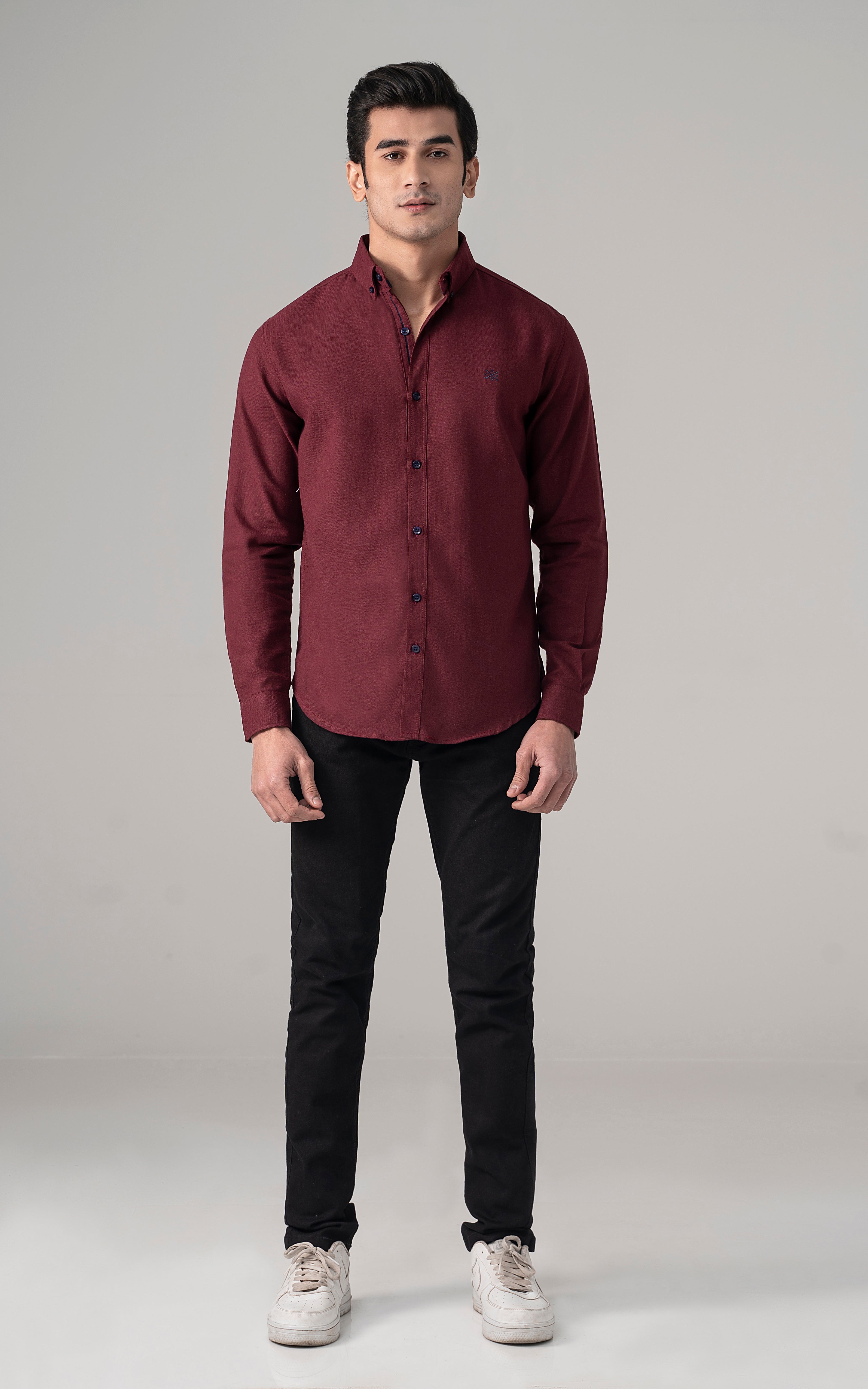 CASUAL SHIRT MAROON